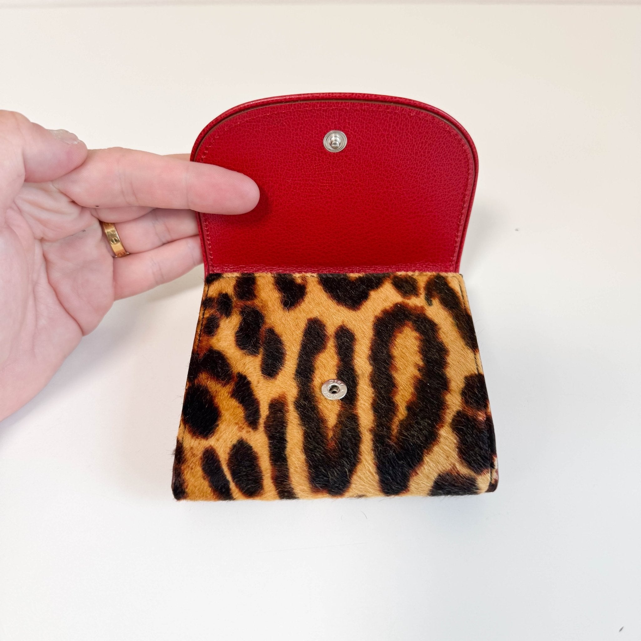 DIOR Leopard Brown Pony Hair Wallet, in , Sold by HIVE PRELOVED - Purses / Wallets, ,