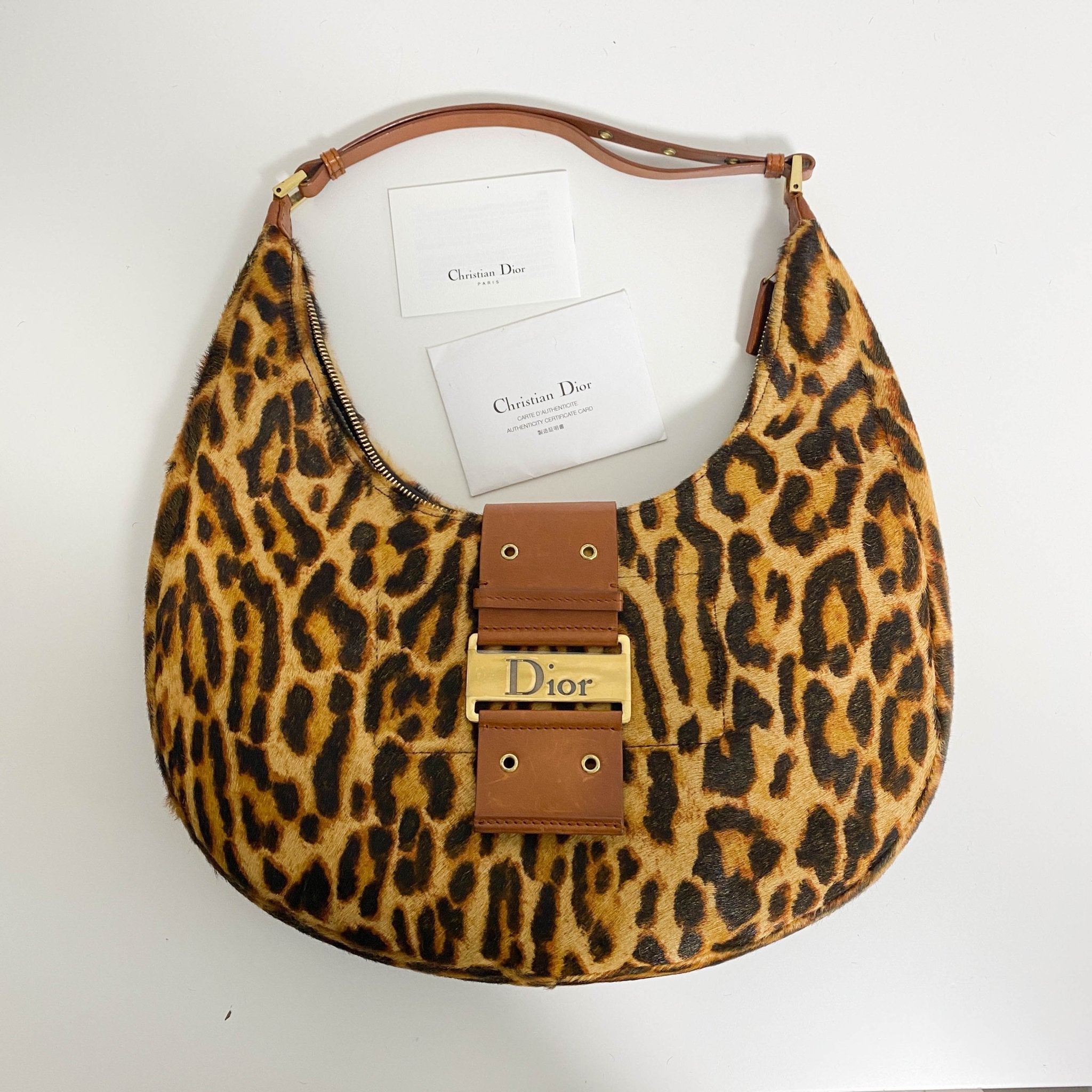 DIOR Leopard Pony Hair Hobo Shoulder Bag, in , Sold by HIVE PRELOVED - Shoulder Bags, ,