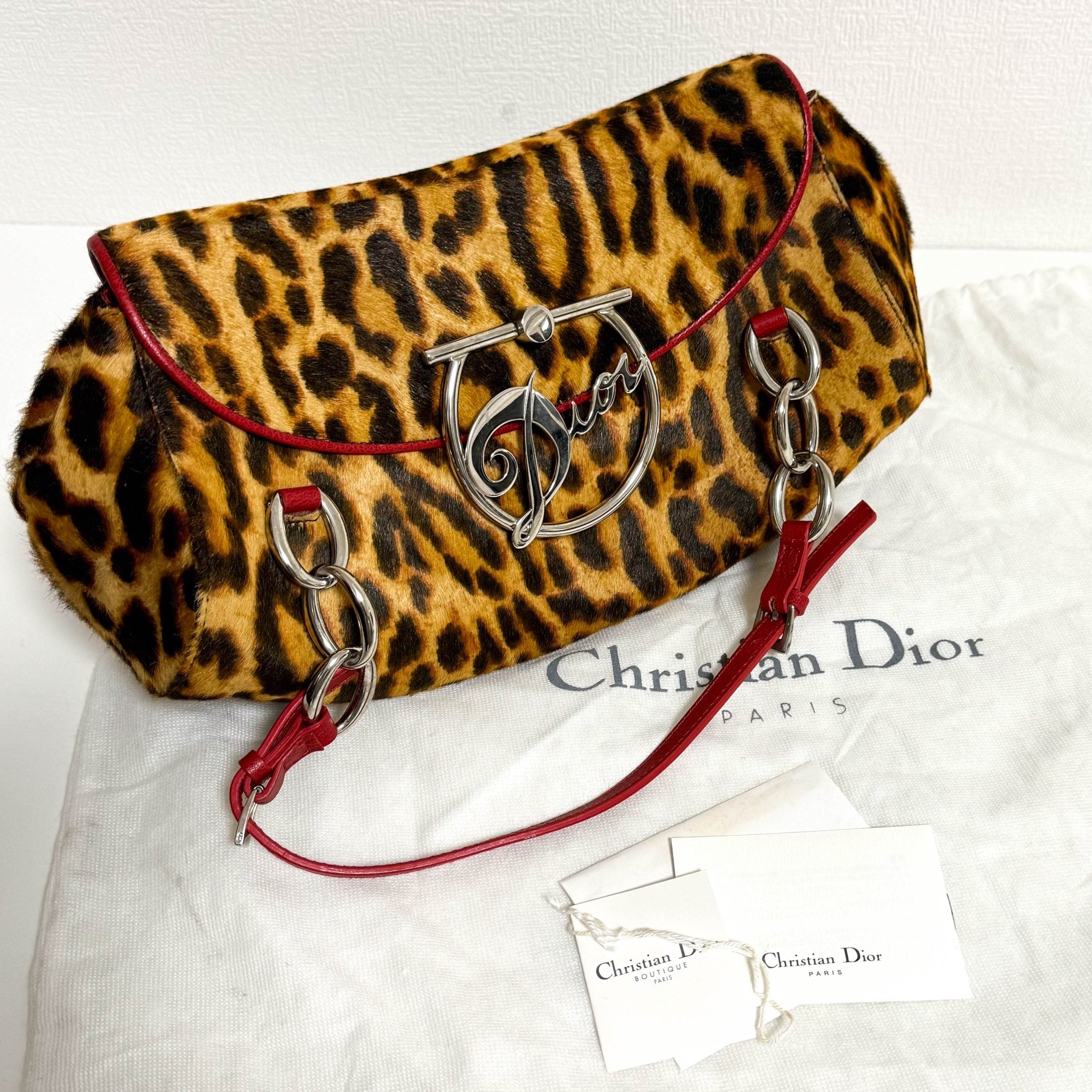 DIOR Leopard Print Pony Hair Diva Flap Bag, in , Sold by HIVE PRELOVED - Shoulder Bags, ,