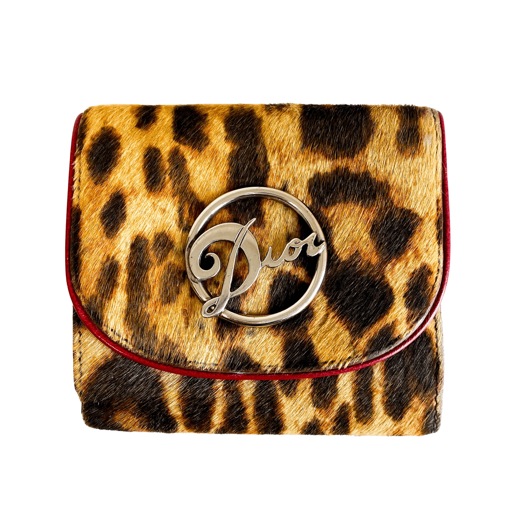 DIOR Leopard Print Pony Hair Diva Wallet, in , Sold by HIVE PRELOVED - Purses / Wallets, ,
