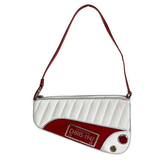 DIOR Limited Edition Chris Cadillac Montaigne White/Red Leather Handbag, in , Sold by HIVE PRELOVED - Shoulder Bags, ,