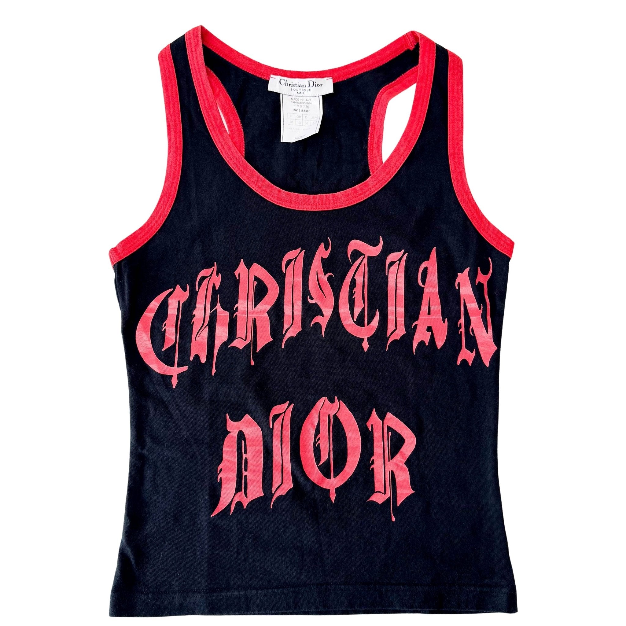 DIOR Limited Edition Cotton Tank Top T - Shairt Size 6, in , Sold by HIVE PRELOVED - Tops, ,