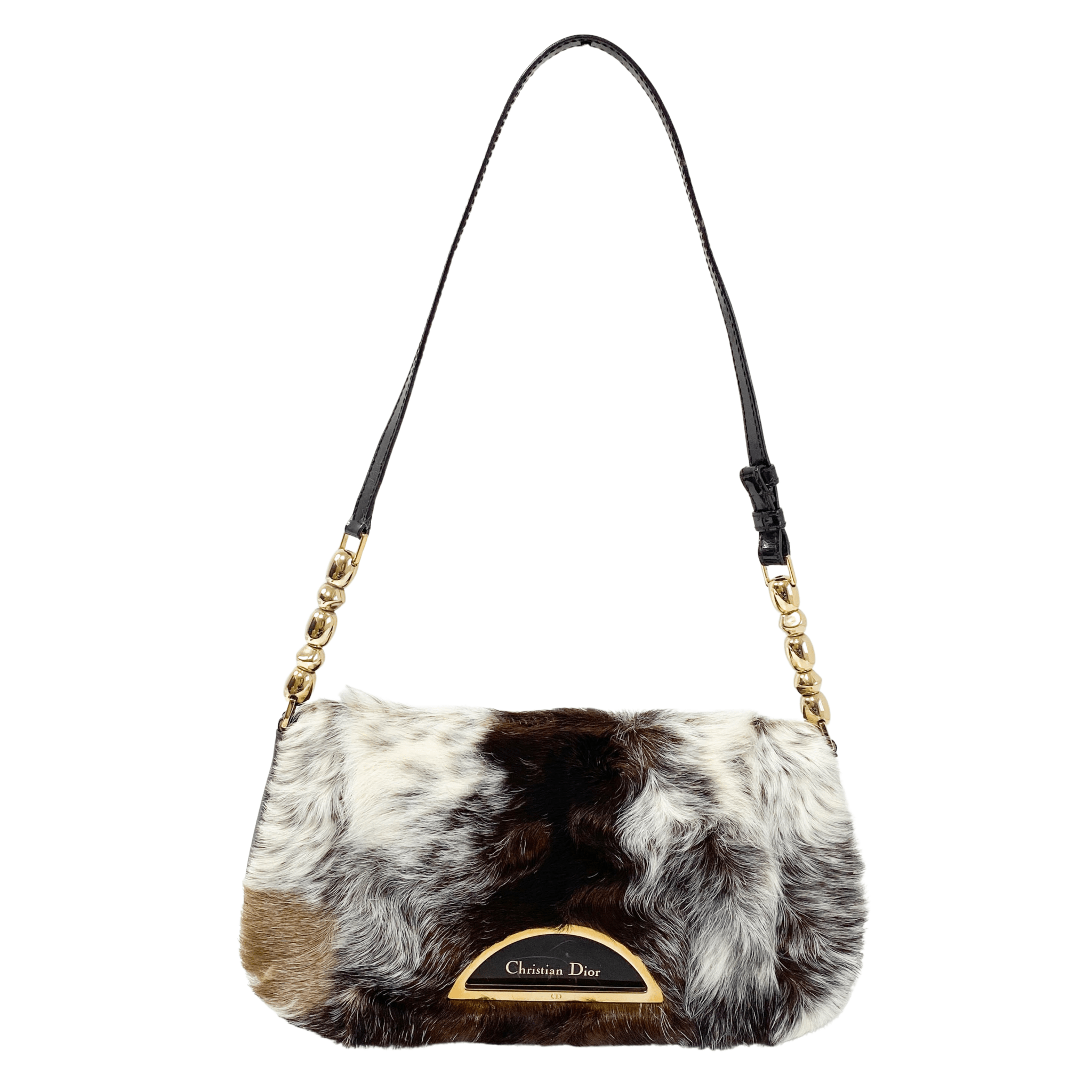 DIOR Malice Pearl Brown Fur/Leather Shoulder Bag, in , Sold by HIVE PRELOVED - Shoulder Bags, ,