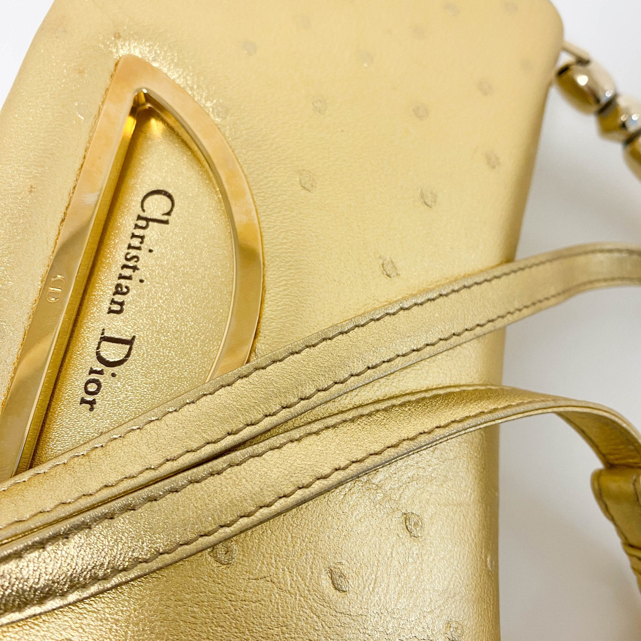 DIOR Malice Pearl Gold Leather Shoulder Bag, in , Sold by HIVE PRELOVED - Handle Bags, ,