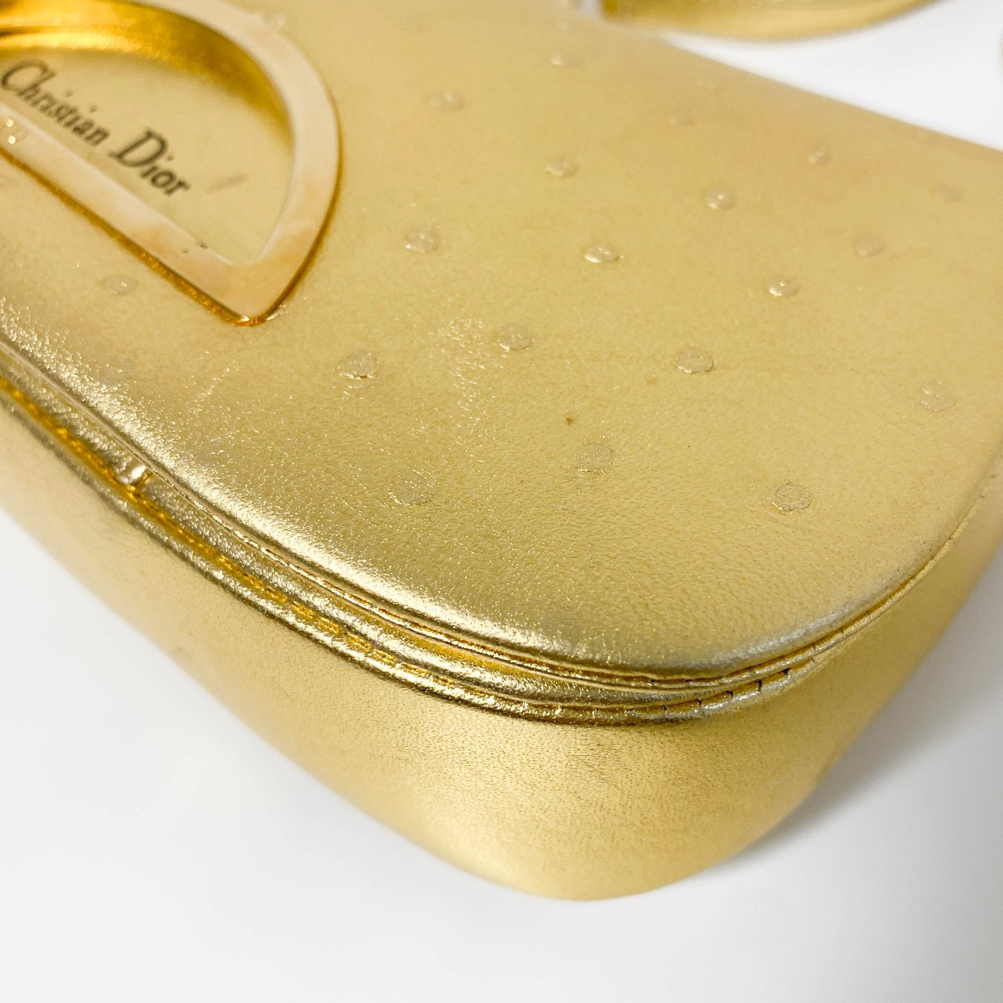 DIOR Malice Pearl Gold Leather Shoulder Bag, in , Sold by HIVE PRELOVED - Handle Bags, ,