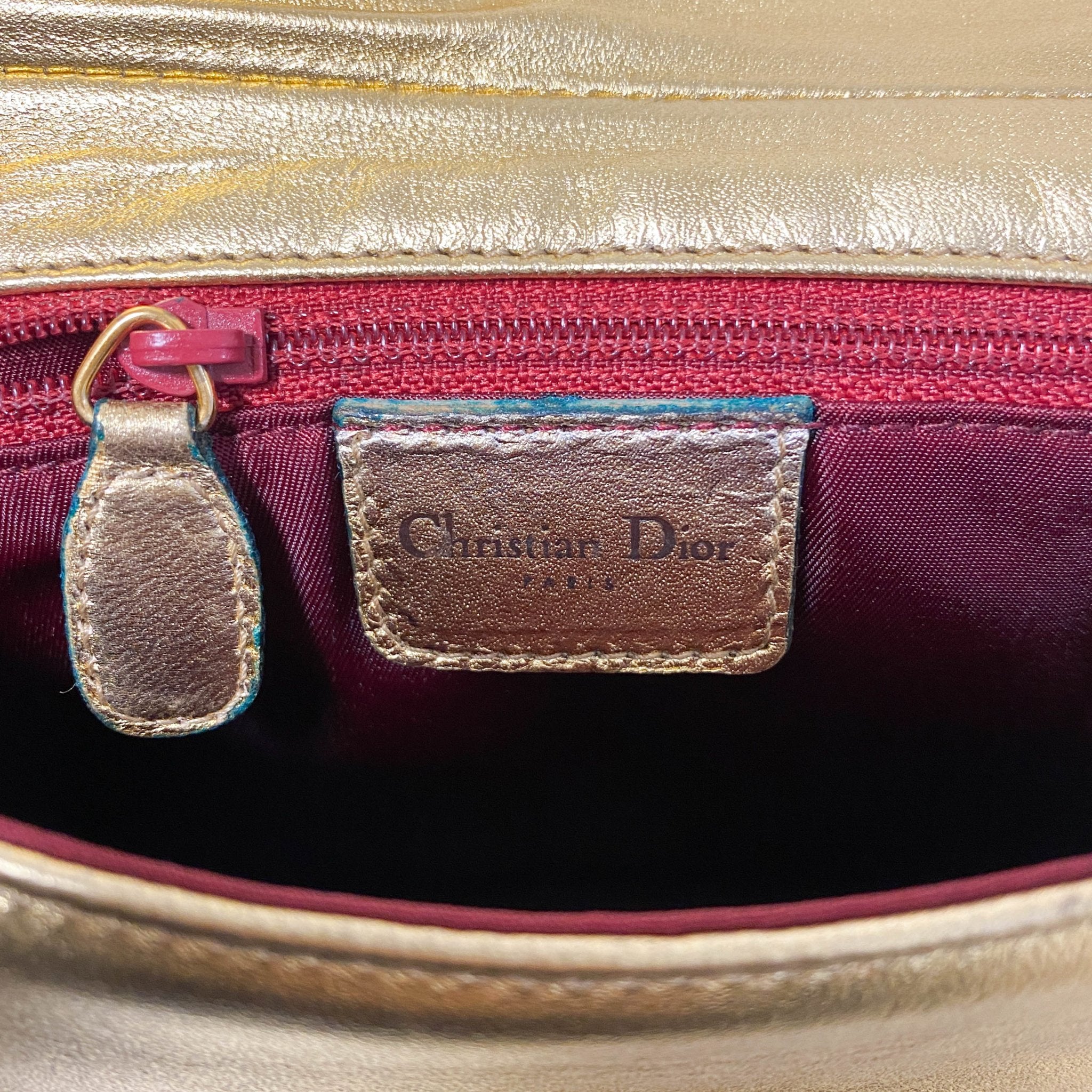 DIOR Malice Pearl Gold Leather Shoulder Bag, in , Sold by HIVE PRELOVED - Handle Bags, ,