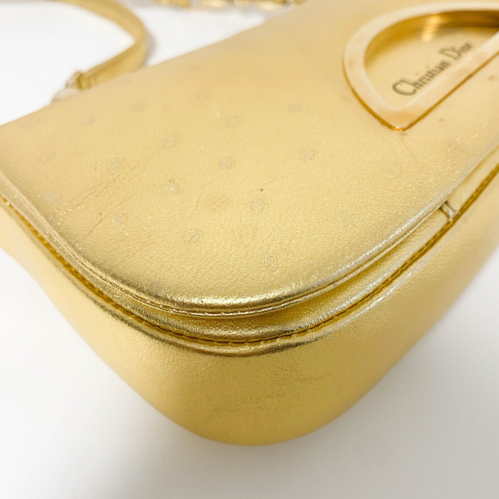 DIOR Malice Pearl Gold Leather Shoulder Bag, in , Sold by HIVE PRELOVED - Handle Bags, ,