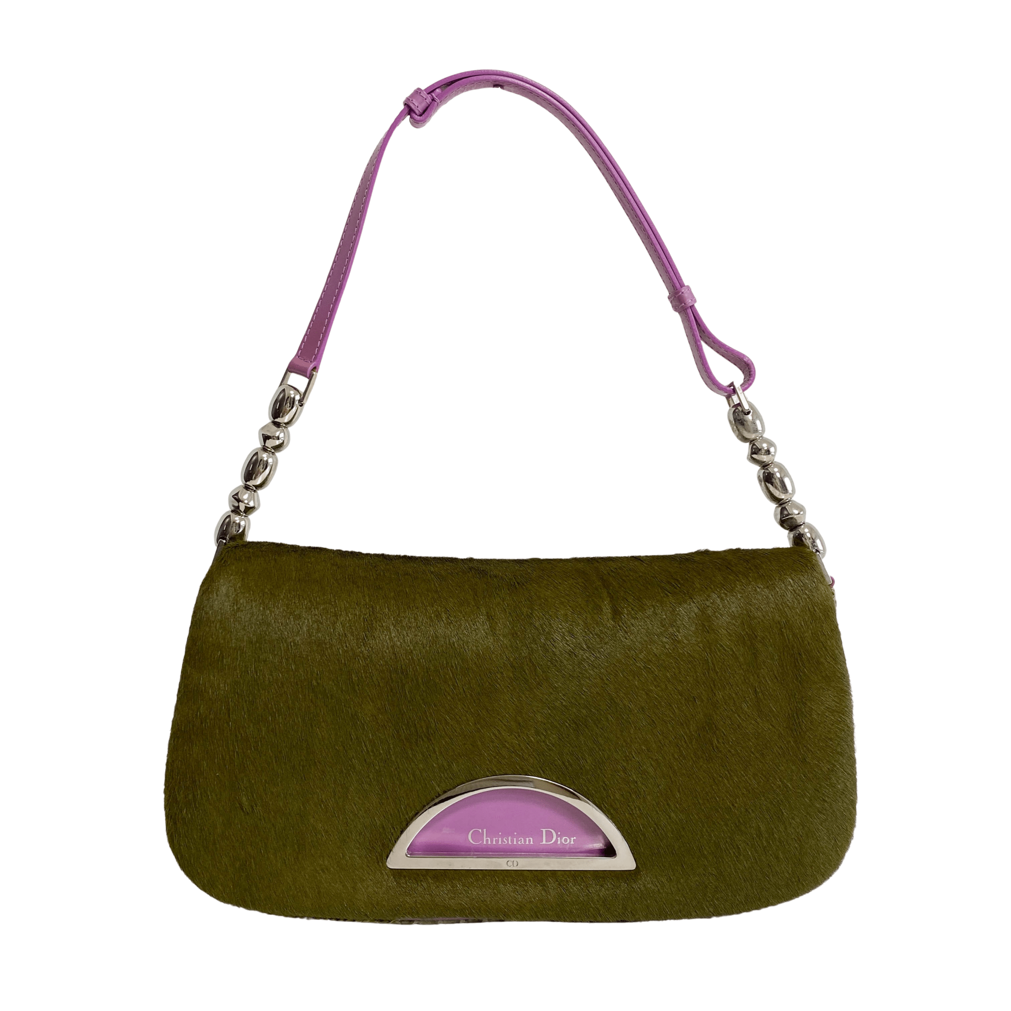 DIOR Malice Pearl Khaki Pony Hair Shoulder Bag, in , Sold by HIVE PRELOVED - Shoulder Bags, ,