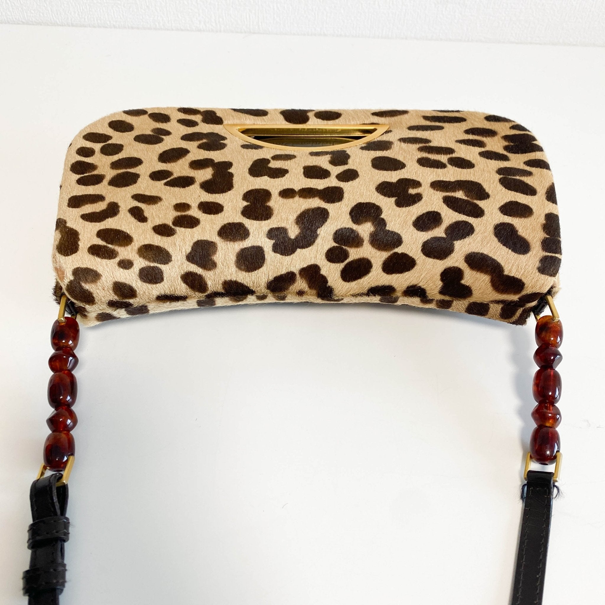 DIOR Malice Pearl Leopard Brown Leather Shoulder Bag, in , Sold by HIVE PRELOVED - Shoulder Bags, ,