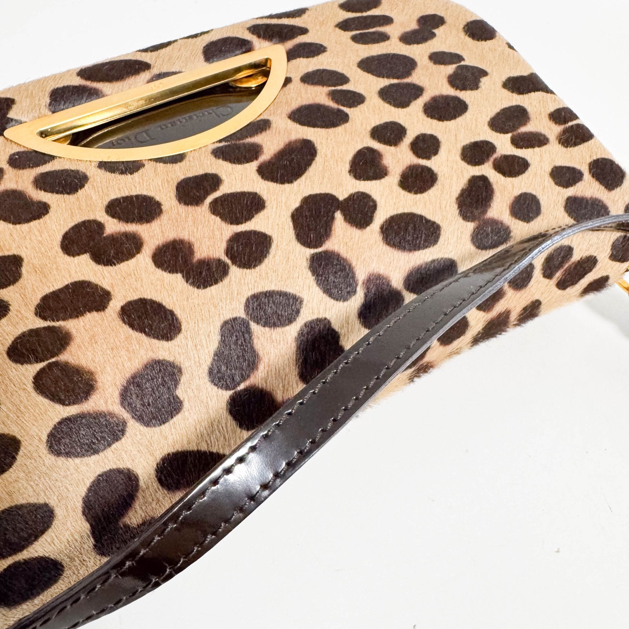DIOR Malice Pearl Leopard Brown Leather Shoulder Bag, in , Sold by HIVE PRELOVED - Shoulder Bags, ,