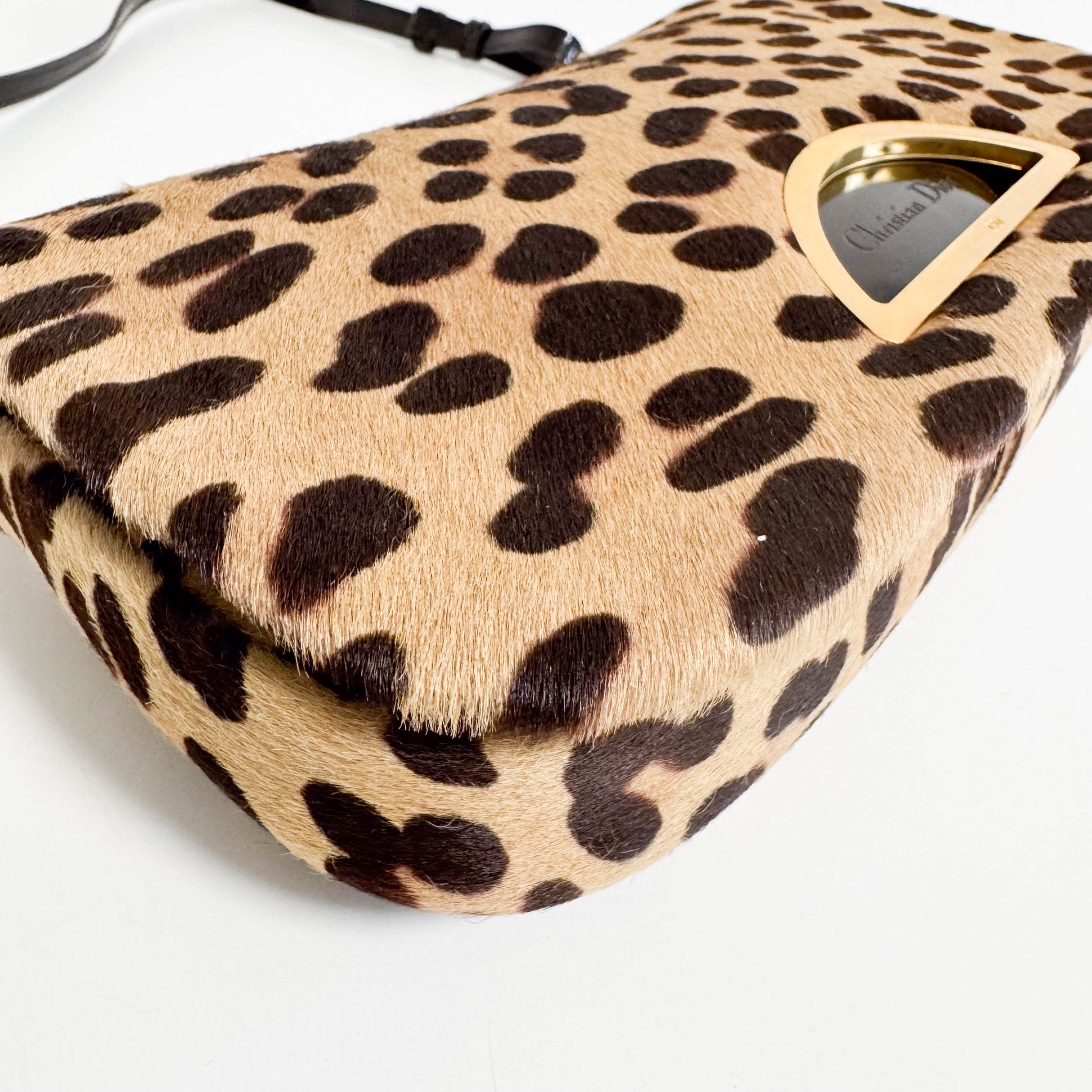 DIOR Malice Pearl Leopard Brown Leather Shoulder Bag, in , Sold by HIVE PRELOVED - Shoulder Bags, ,