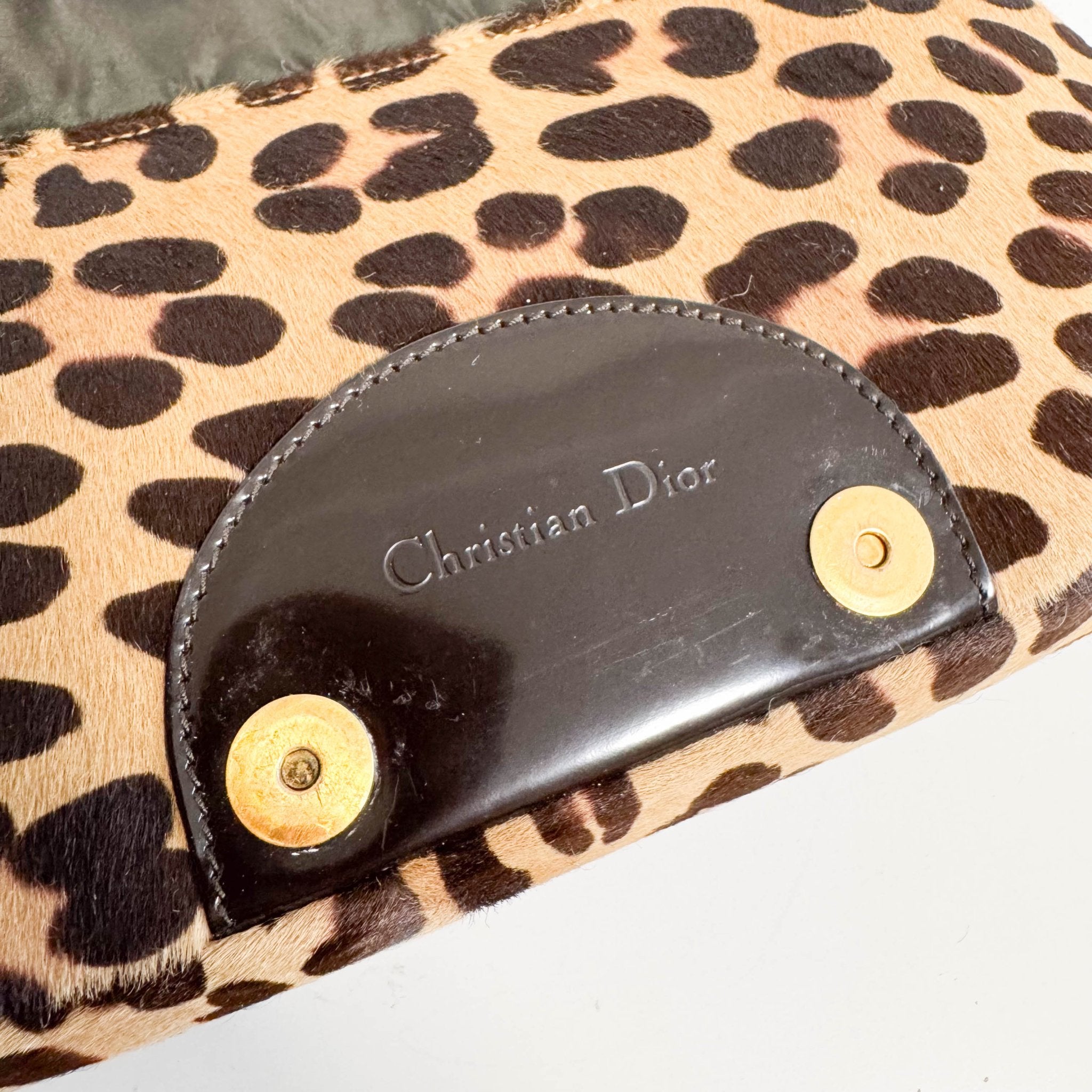 DIOR Malice Pearl Leopard Brown Leather Shoulder Bag, in , Sold by HIVE PRELOVED - Shoulder Bags, ,