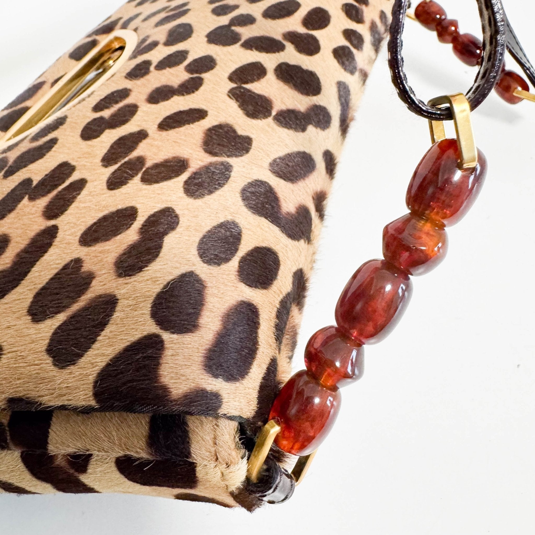 DIOR Malice Pearl Leopard Brown Leather Shoulder Bag, in , Sold by HIVE PRELOVED - Shoulder Bags, ,