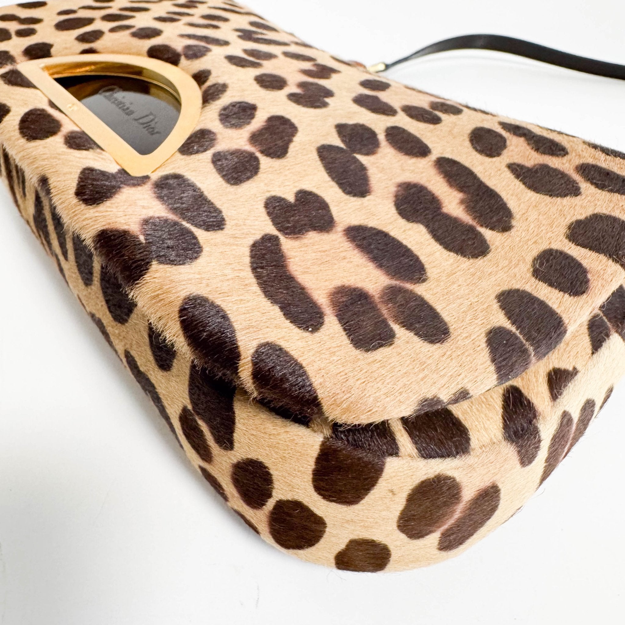 DIOR Malice Pearl Leopard Brown Leather Shoulder Bag, in , Sold by HIVE PRELOVED - Shoulder Bags, ,