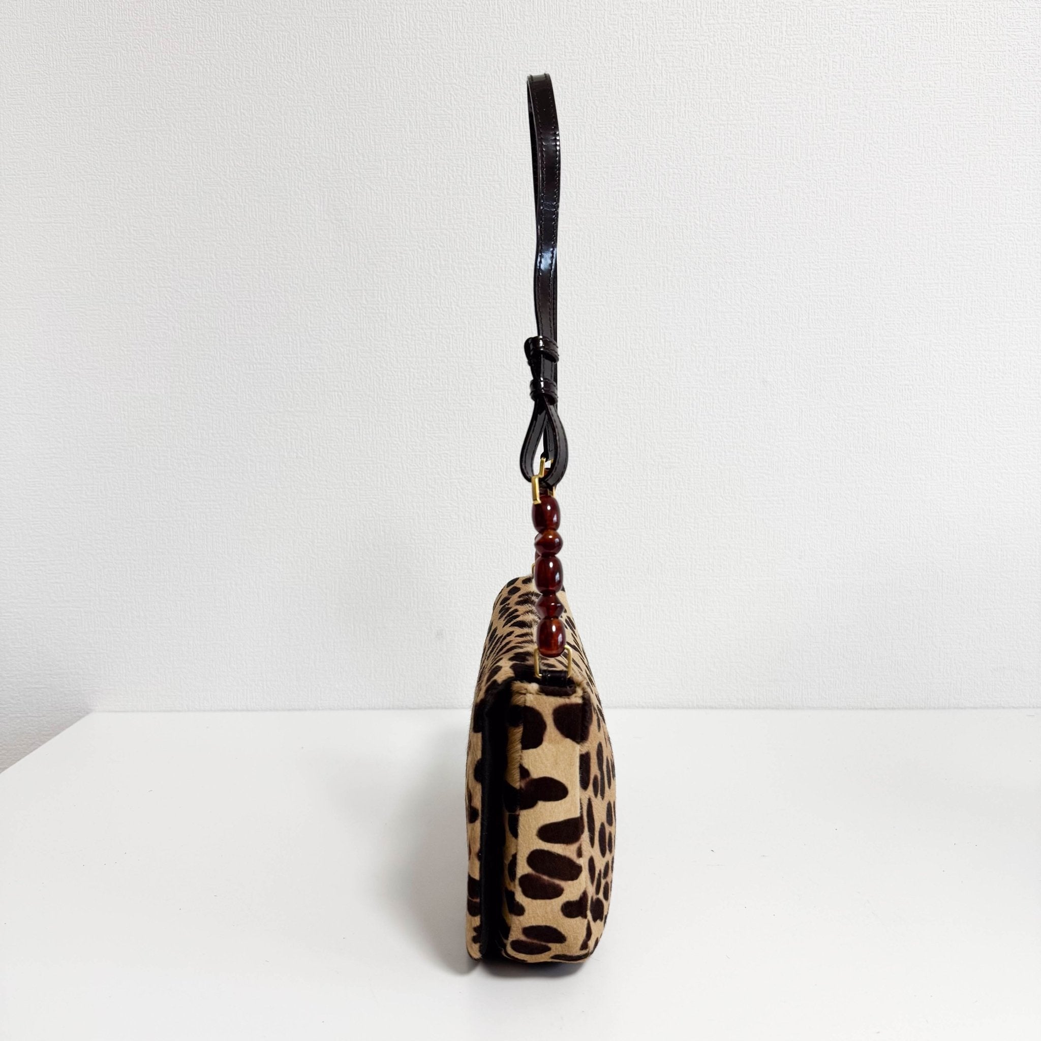 DIOR Malice Pearl Leopard Brown Leather Shoulder Bag, in , Sold by HIVE PRELOVED - Shoulder Bags, ,