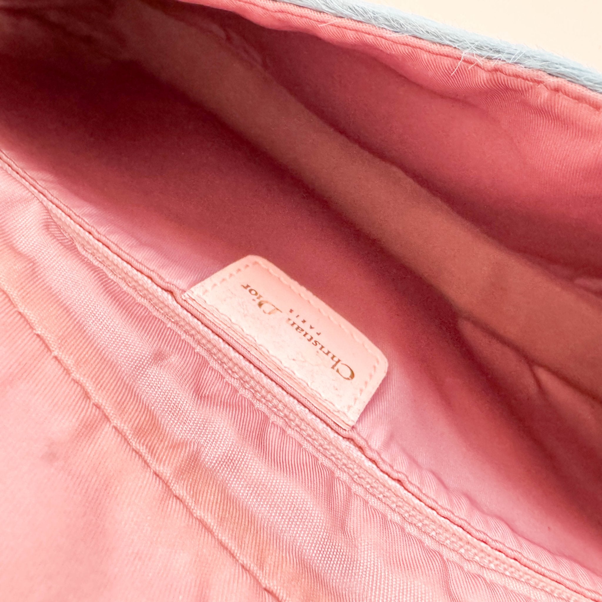 DIOR Malice Pearl Light Blue/Pink Pony Hair/Leather Shoulder Bag, in , Sold by HIVE PRELOVED - Shoulder Bags, ,