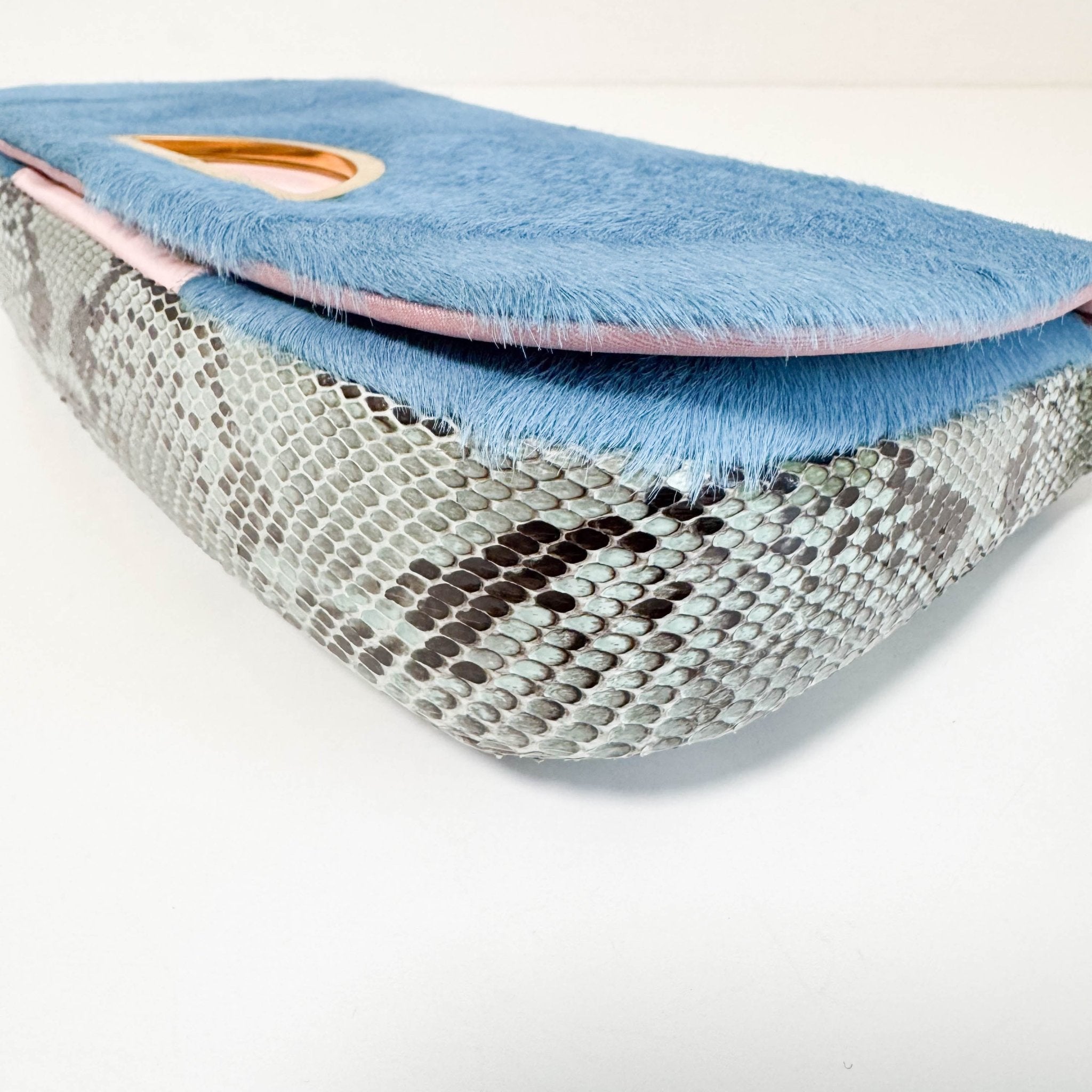 DIOR Malice Pearl Light Blue/Pink Pony Hair/Leather Shoulder Bag, in , Sold by HIVE PRELOVED - Shoulder Bags, ,