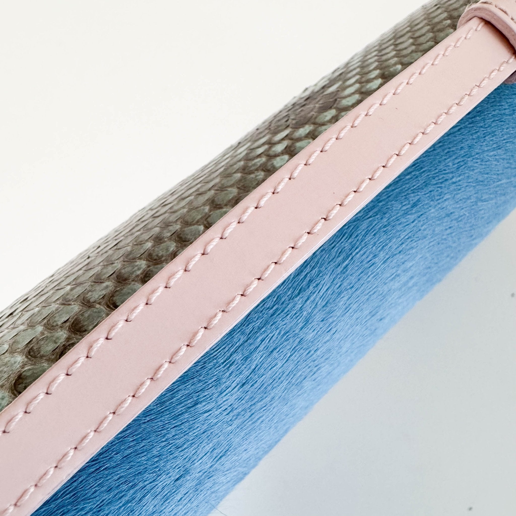 DIOR Malice Pearl Light Blue/Pink Pony Hair/Leather Shoulder Bag, in , Sold by HIVE PRELOVED - Shoulder Bags, ,