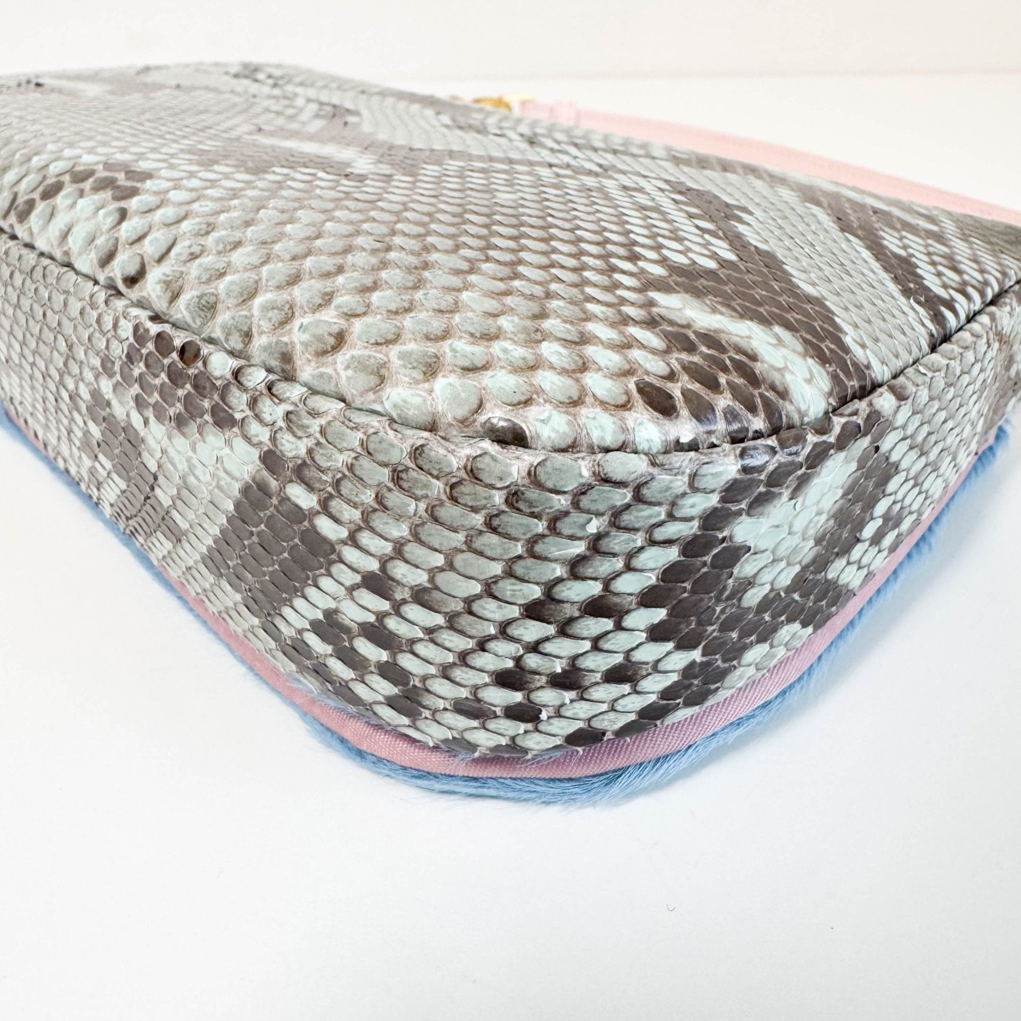 DIOR Malice Pearl Light Blue/Pink Pony Hair/Leather Shoulder Bag, in , Sold by HIVE PRELOVED - Shoulder Bags, ,