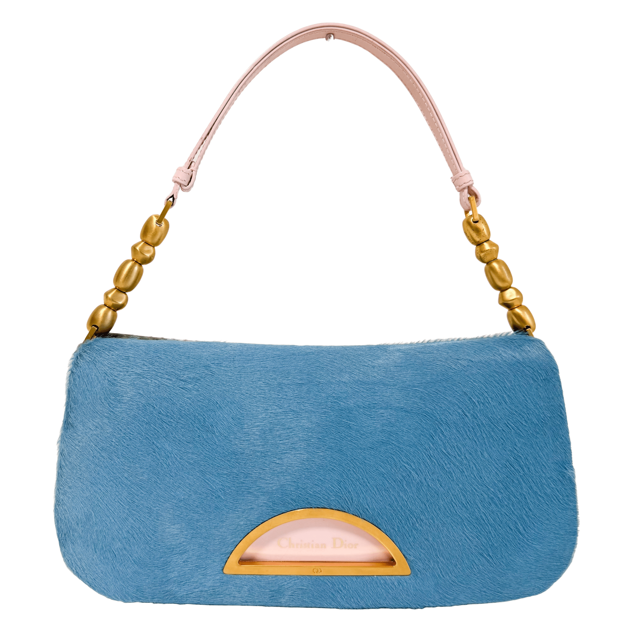 DIOR Malice Pearl Light Blue/Pink Pony Hair/Leather Shoulder Bag, in , Sold by HIVE PRELOVED - Shoulder Bags, ,