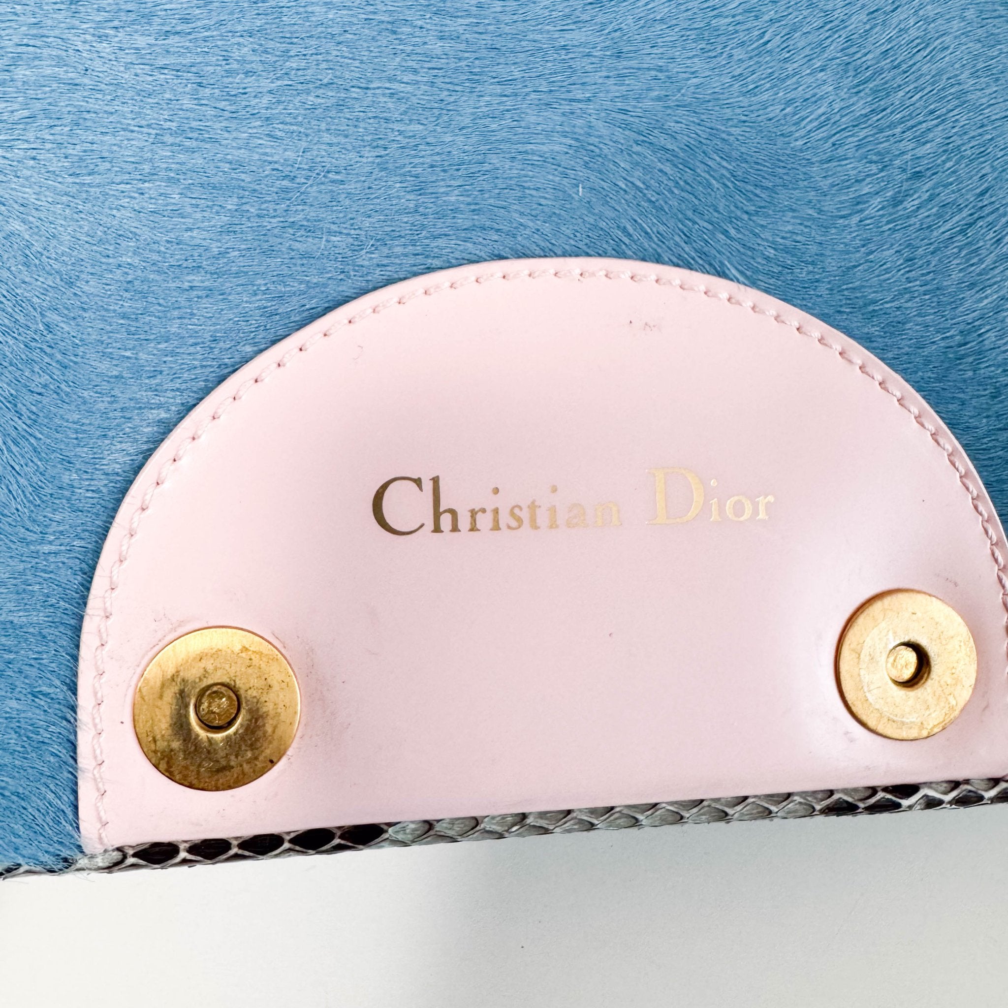 DIOR Malice Pearl Light Blue/Pink Pony Hair/Leather Shoulder Bag, in , Sold by HIVE PRELOVED - Shoulder Bags, ,