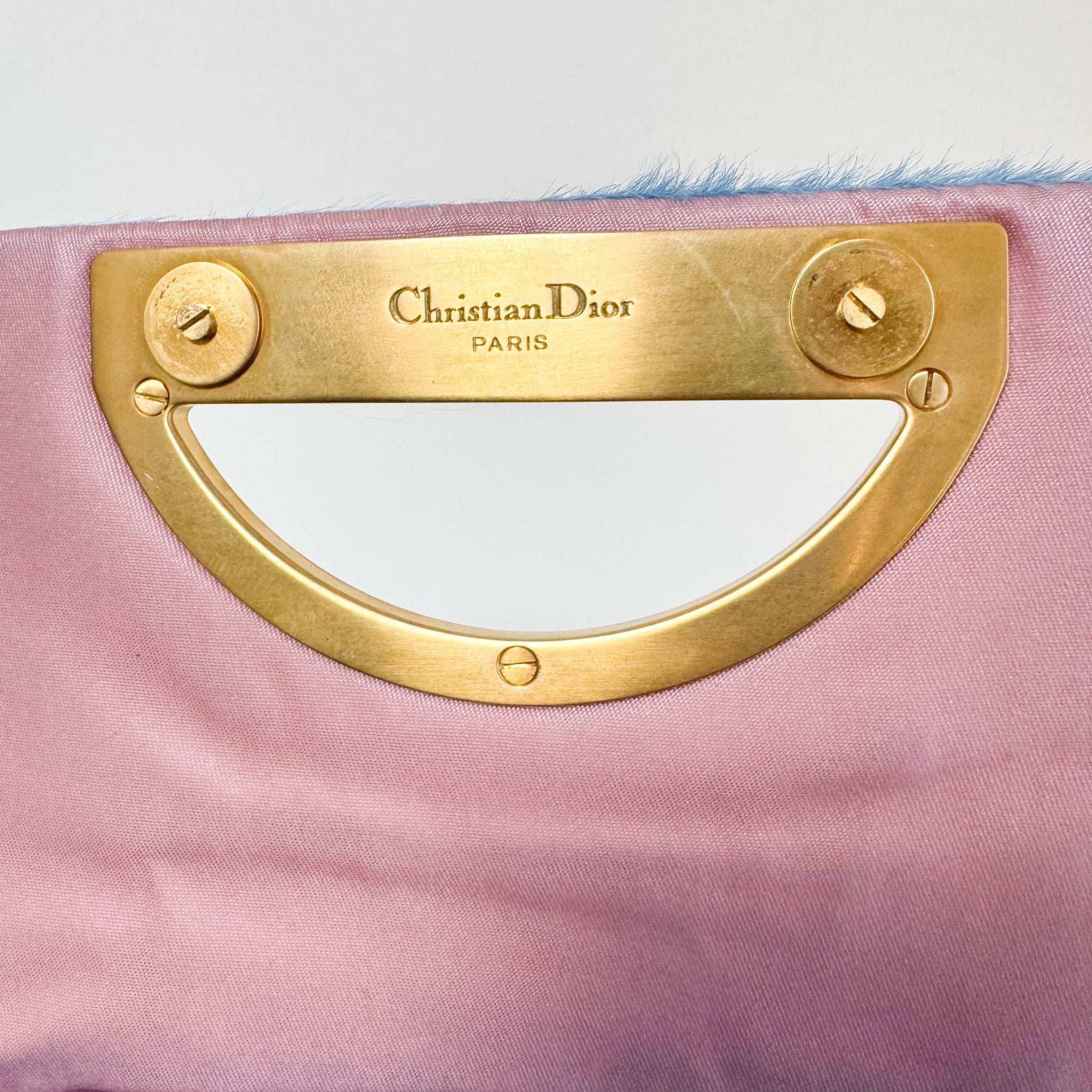 DIOR Malice Pearl Light Blue/Pink Pony Hair/Leather Shoulder Bag, in , Sold by HIVE PRELOVED - Shoulder Bags, ,