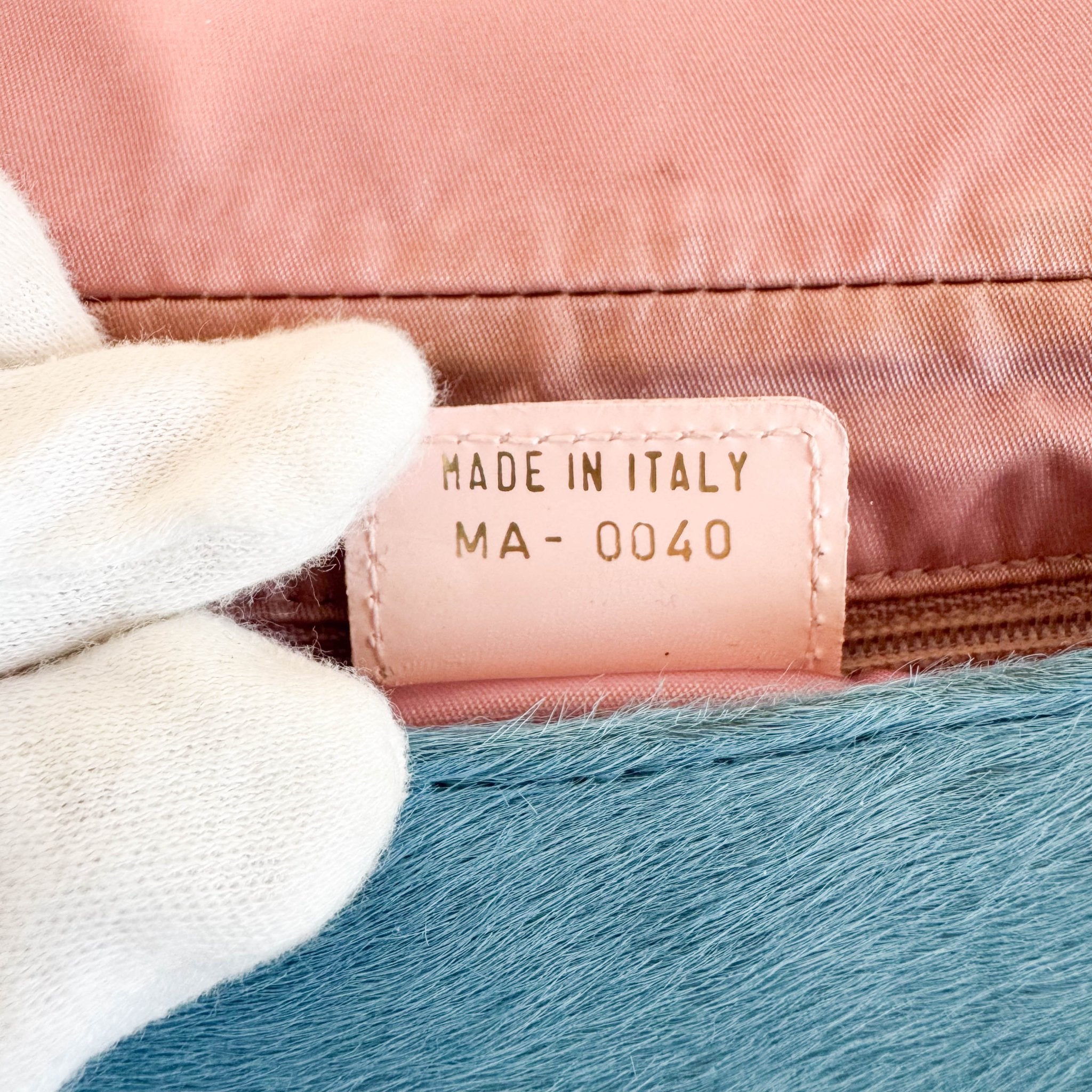 DIOR Malice Pearl Light Blue/Pink Pony Hair/Leather Shoulder Bag, in , Sold by HIVE PRELOVED - Shoulder Bags, ,