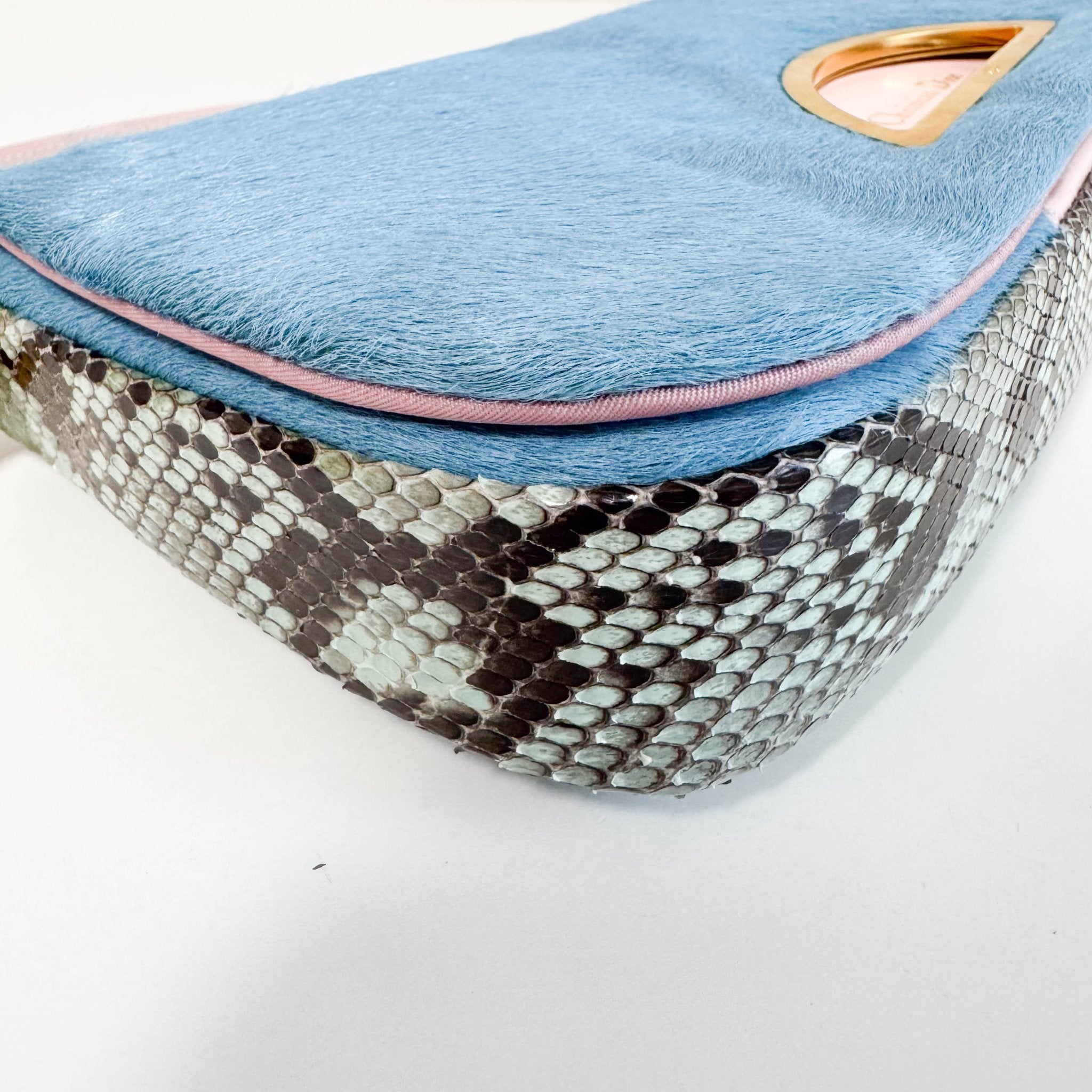 DIOR Malice Pearl Light Blue/Pink Pony Hair/Leather Shoulder Bag, in , Sold by HIVE PRELOVED - Shoulder Bags, ,