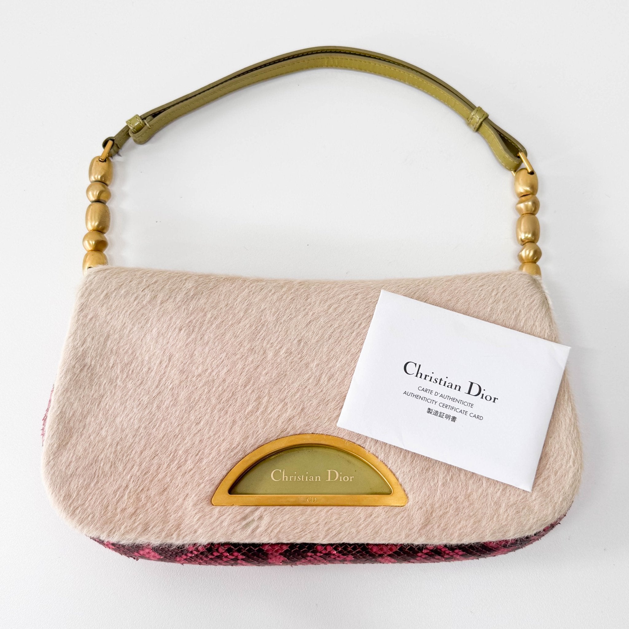 DIOR Malice Pearl Pink Pony Hair Shouder Bag, in , Sold by HIVE PRELOVED - Shoulder Bags, ,