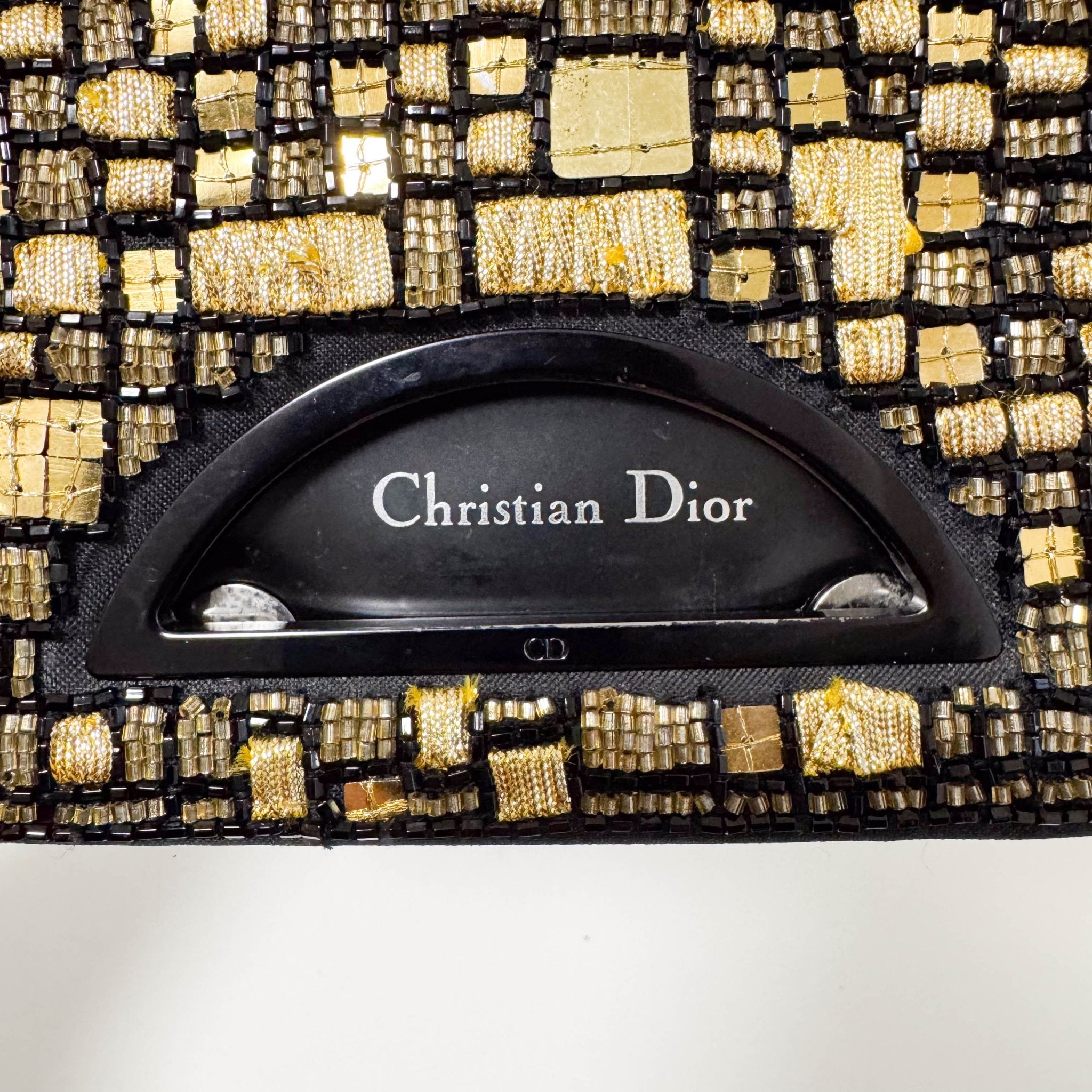 DIOR Maris Pear Black/Gold Embellished Pony Hair Shoulder Bag, in , Sold by HIVE PRELOVED - Shoulder Bags, ,