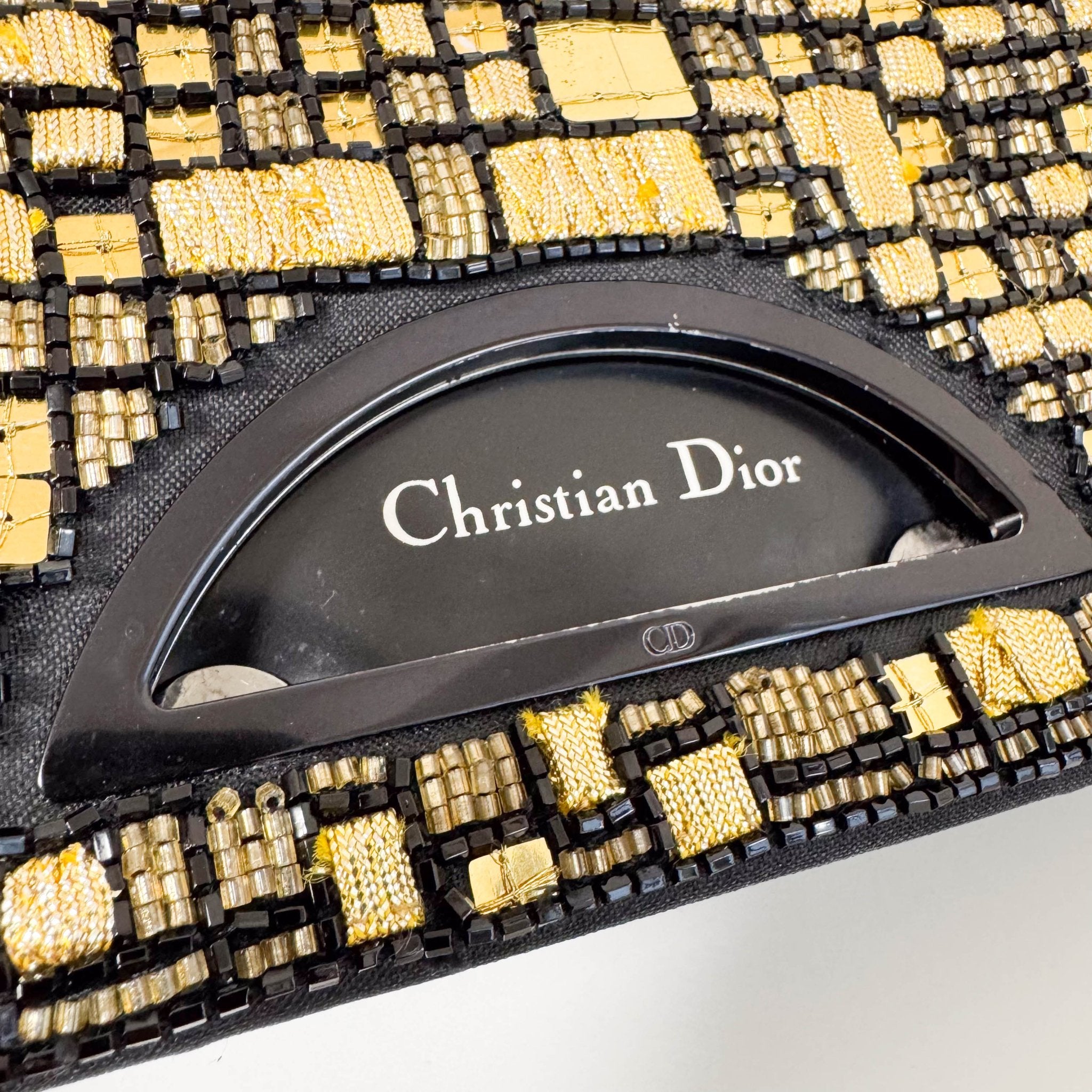 DIOR Maris Pear Black/Gold Embellished Pony Hair Shoulder Bag, in , Sold by HIVE PRELOVED - Shoulder Bags, ,