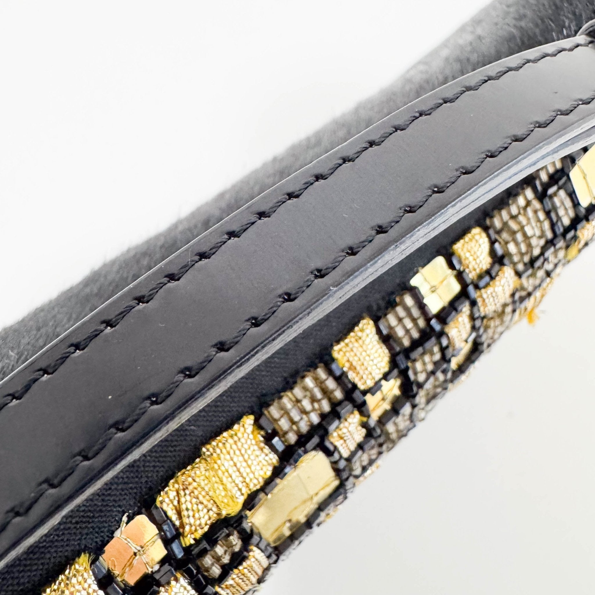 DIOR Maris Pear Black/Gold Embellished Pony Hair Shoulder Bag, in , Sold by HIVE PRELOVED - Shoulder Bags, ,