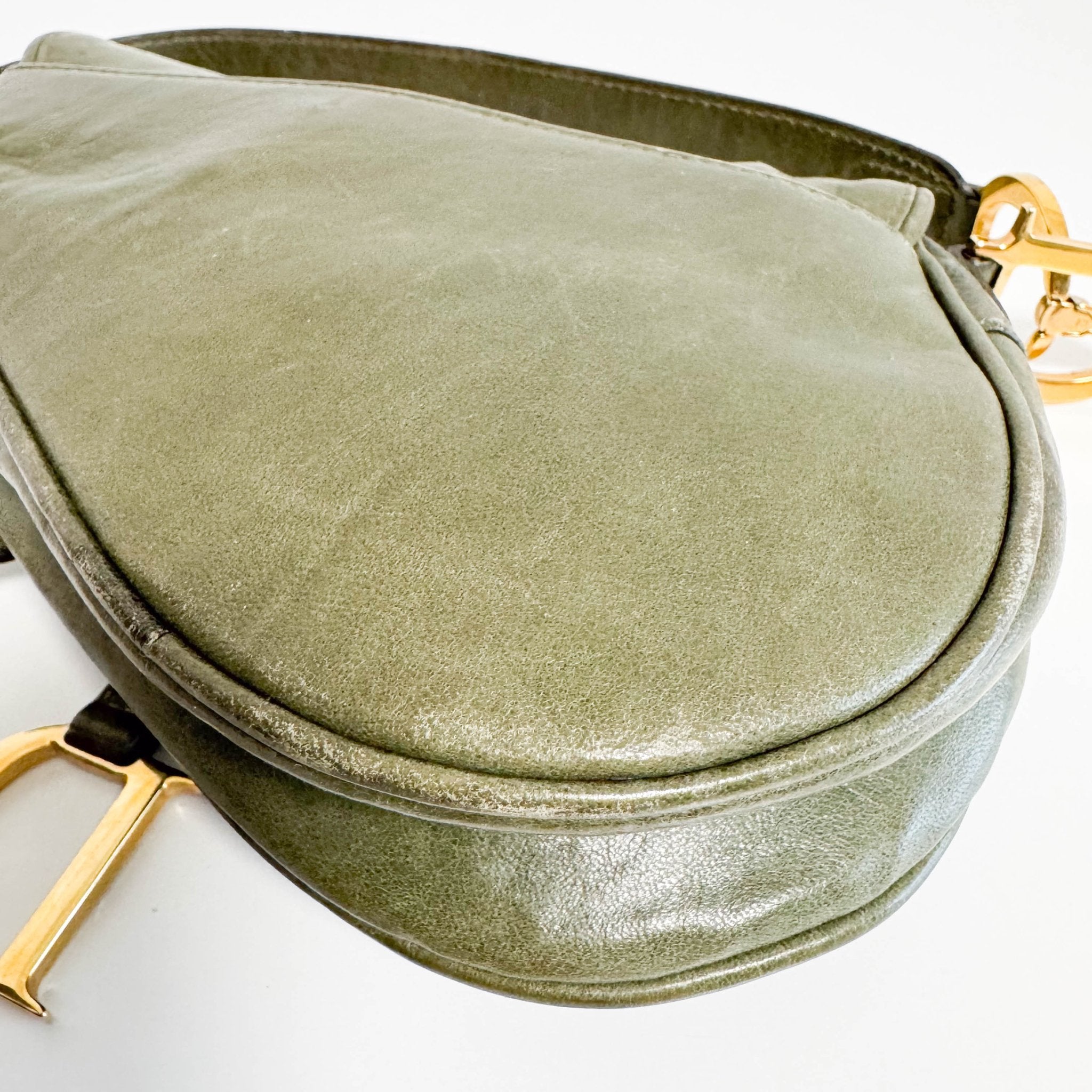 DIOR Mini Saddle Green Leather Bag, in , Sold by HIVE PRELOVED - Handle Bags, ,