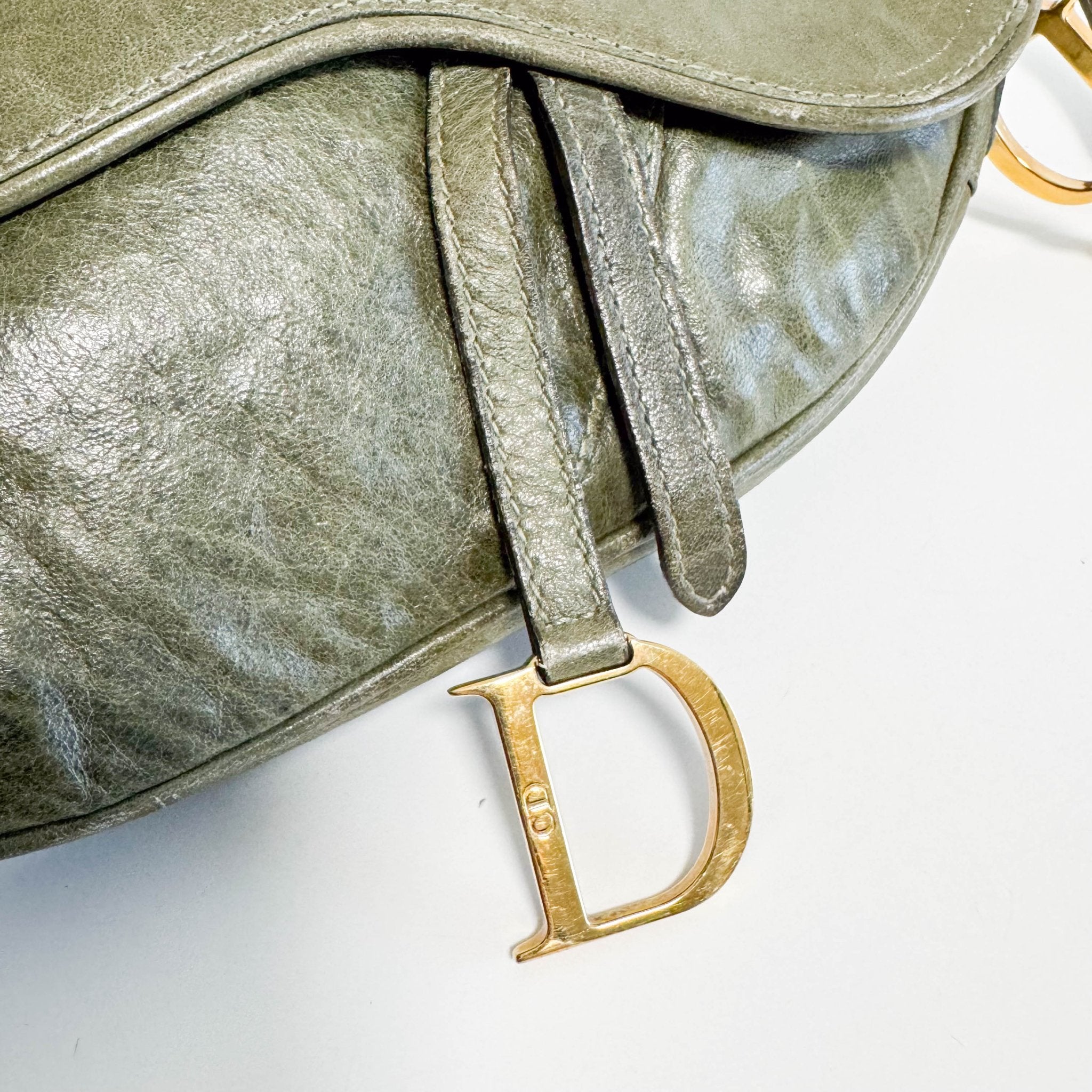 DIOR Mini Saddle Green Leather Bag, in , Sold by HIVE PRELOVED - Handle Bags, ,