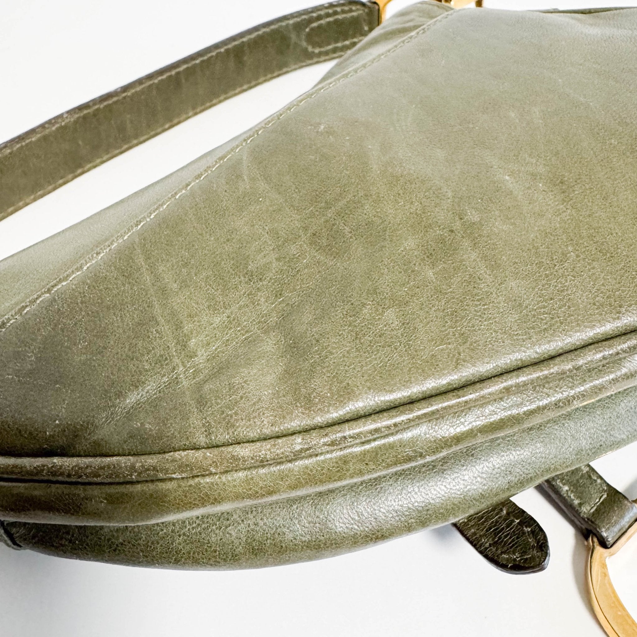 DIOR Mini Saddle Green Leather Bag, in , Sold by HIVE PRELOVED - Handle Bags, ,