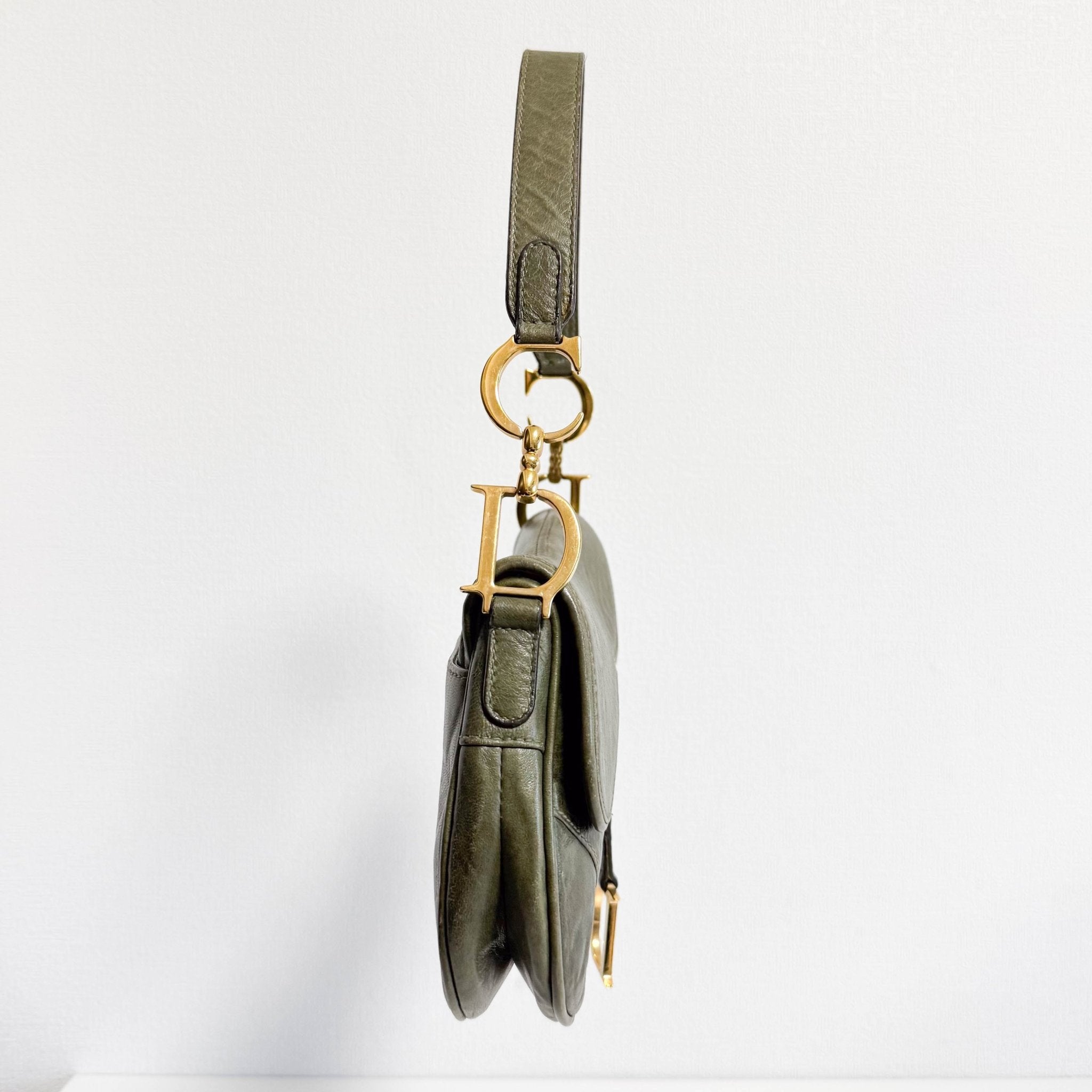 DIOR Mini Saddle Green Leather Bag, in , Sold by HIVE PRELOVED - Handle Bags, ,