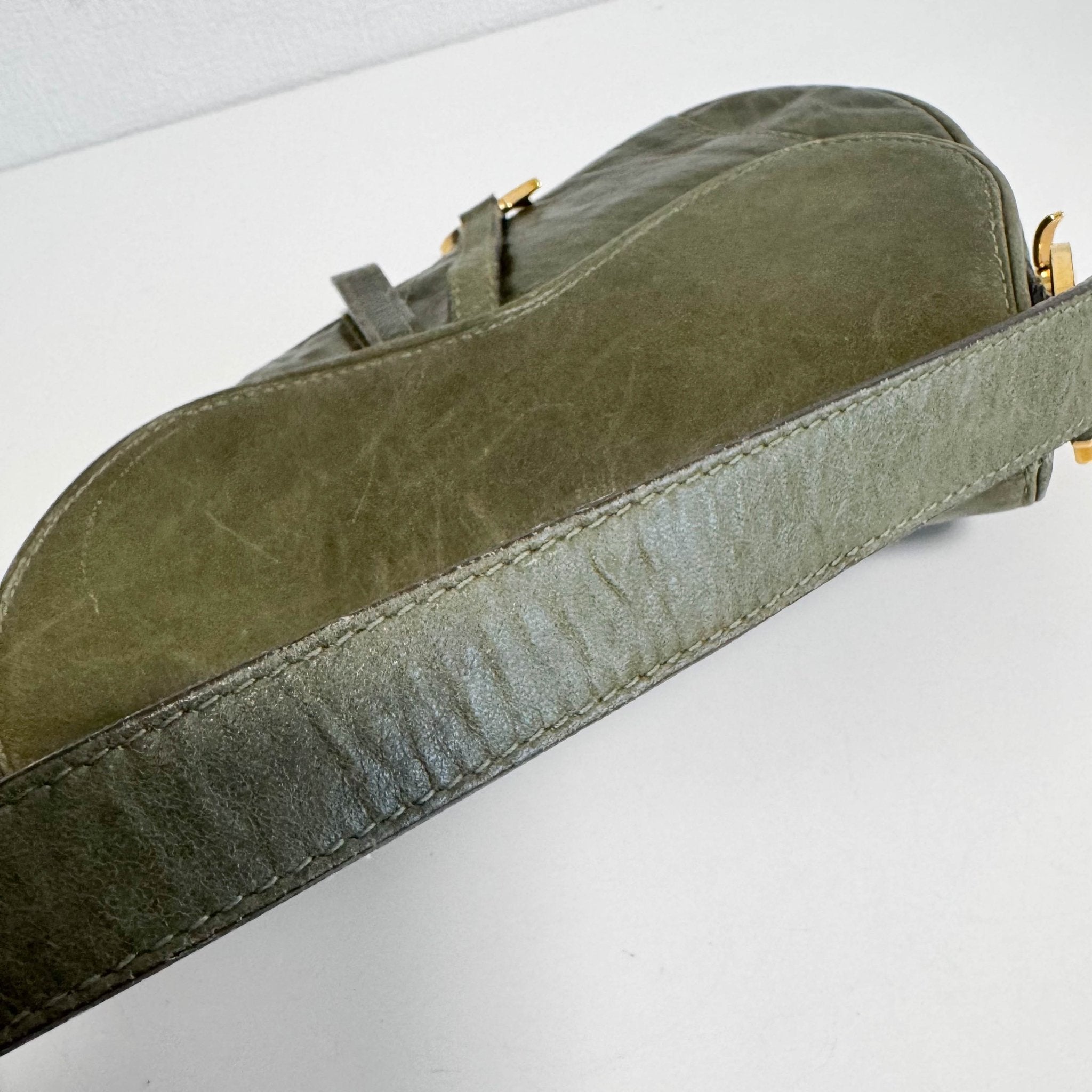 DIOR Mini Saddle Green Leather Bag, in , Sold by HIVE PRELOVED - Handle Bags, ,