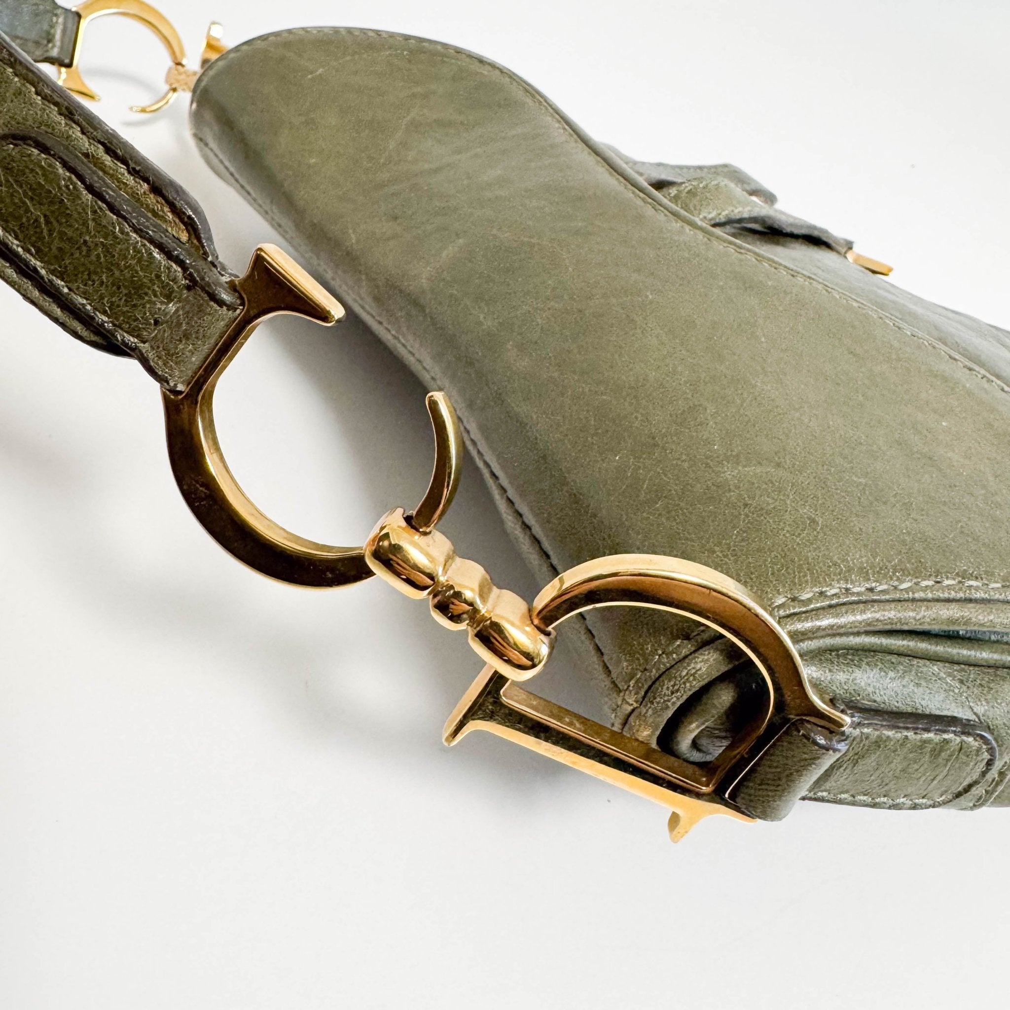 DIOR Mini Saddle Green Leather Bag, in , Sold by HIVE PRELOVED - Handle Bags, ,