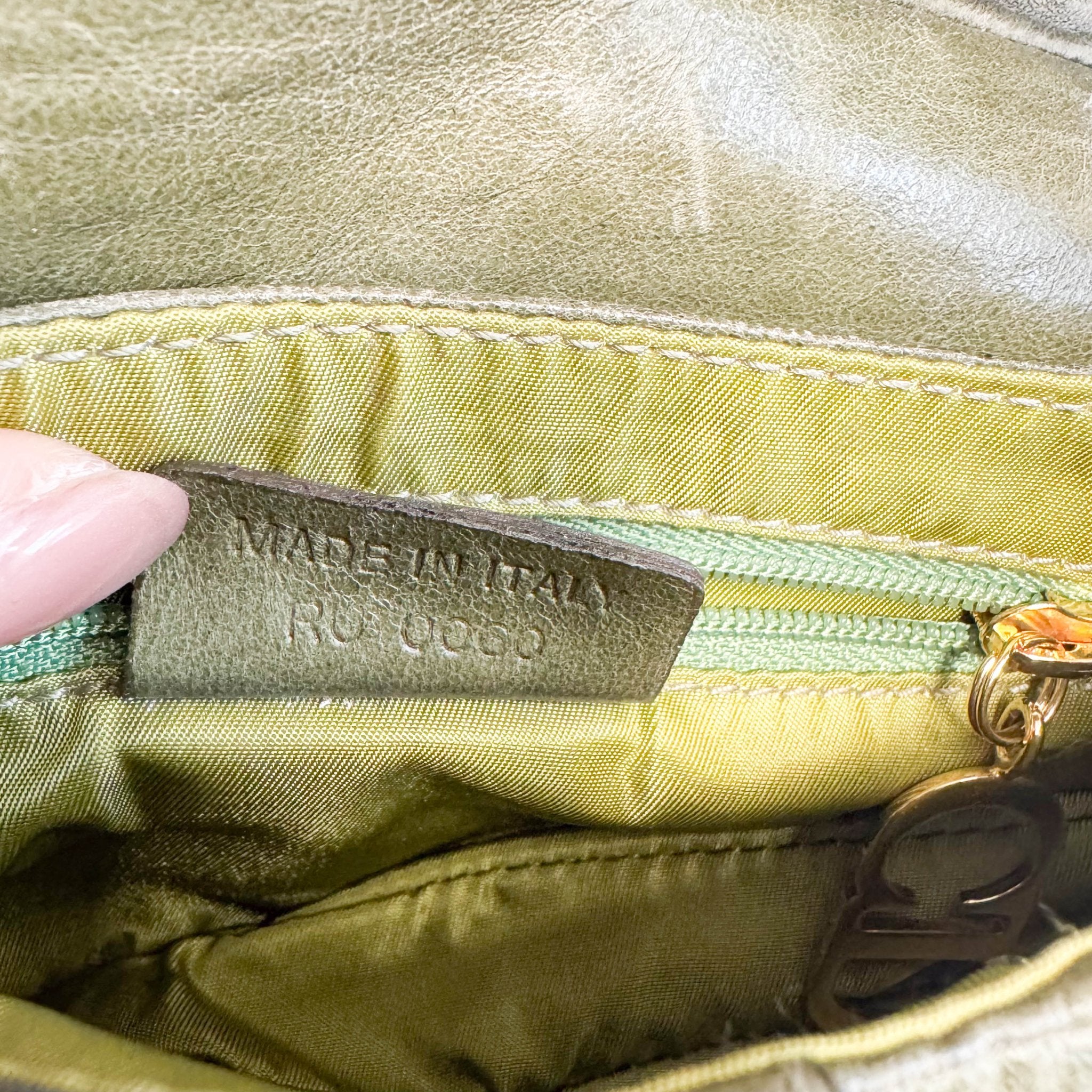 DIOR Mini Saddle Green Leather Bag, in , Sold by HIVE PRELOVED - Handle Bags, ,