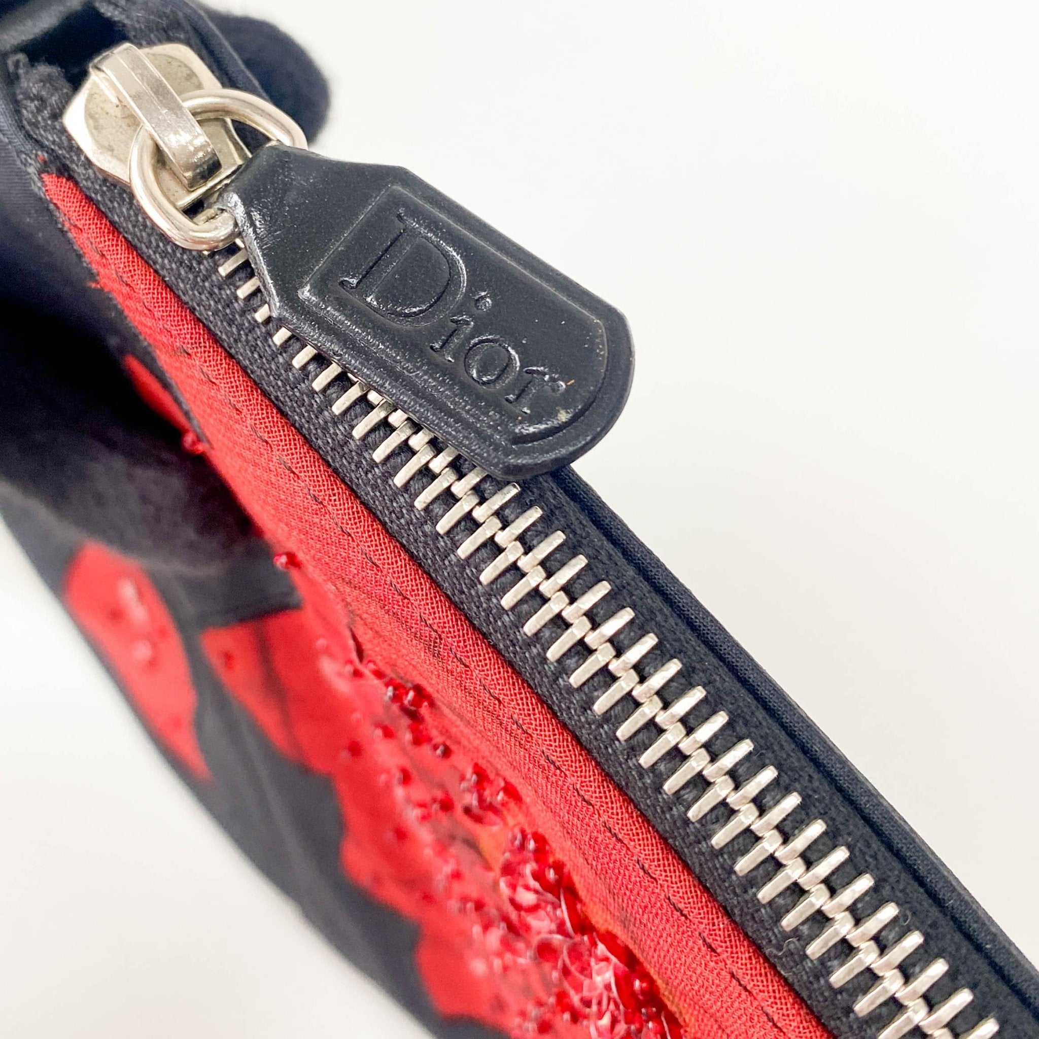 DIOR Mini Saddle Limited Edition Red Rose in Black Satin Shoulder Bag, in , Sold by HIVE PRELOVED - Handle Bags, Pouches, Shoulder Bags