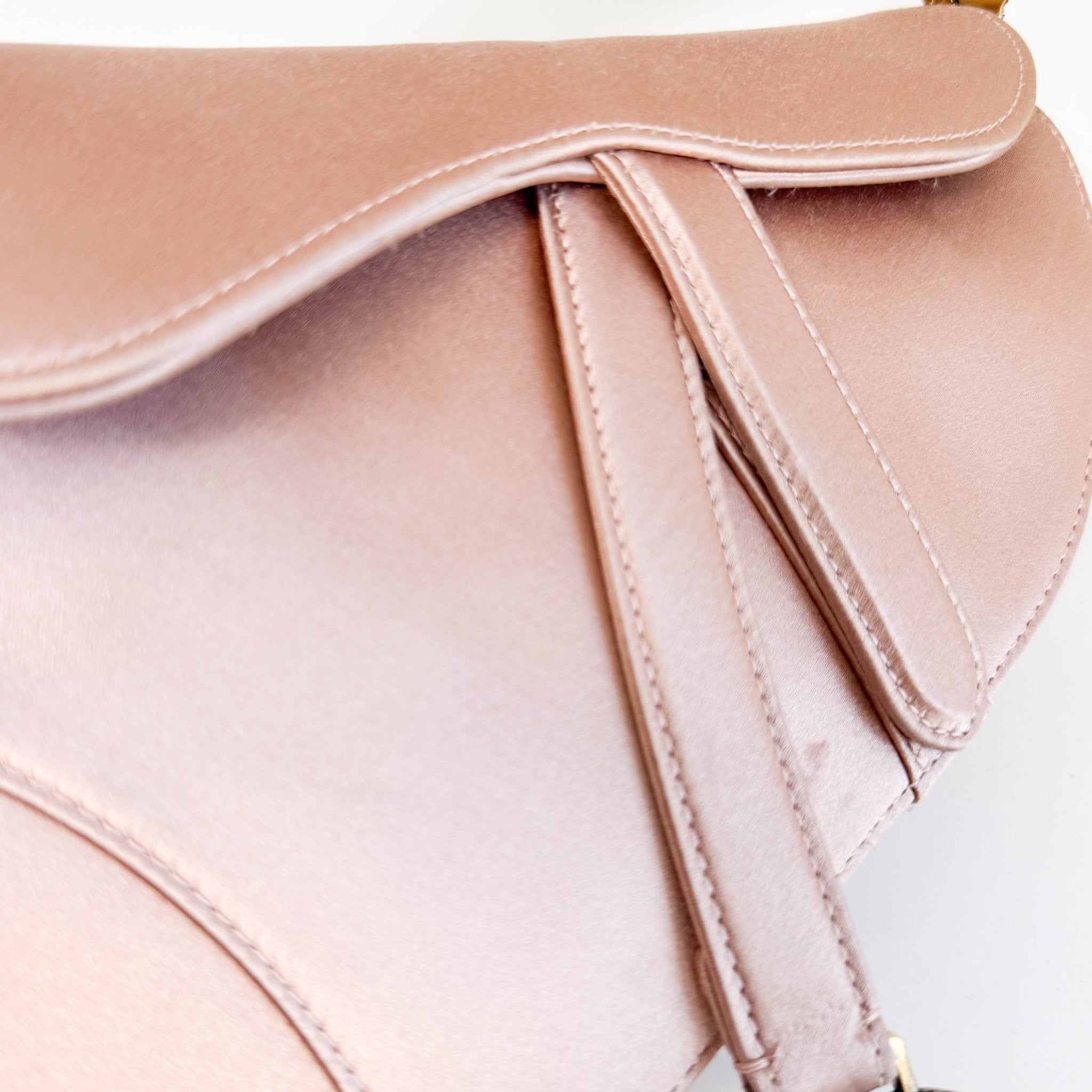 DIOR Mini Saddle Pink Satin Shoulder Bag with Rhinestone Hardware, in , Sold by HIVE PRELOVED - Shoulder Bags, ,