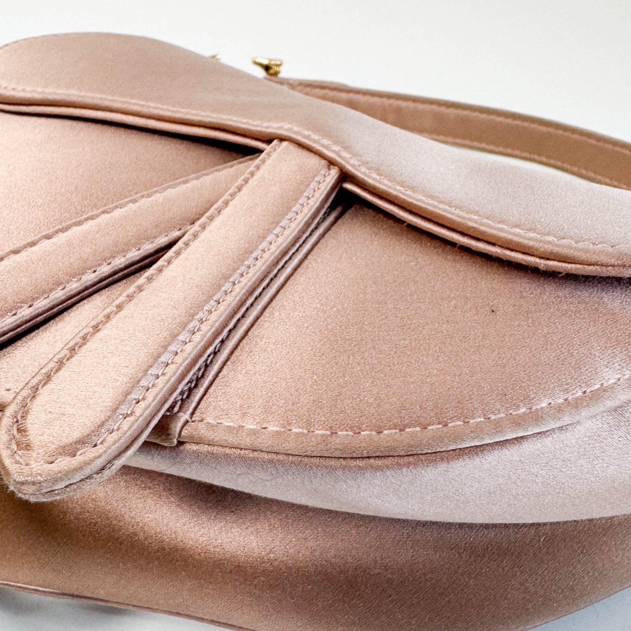 DIOR Mini Saddle Pink Satin Shoulder Bag with Rhinestone Hardware, in , Sold by HIVE PRELOVED - Handle Bags, ,