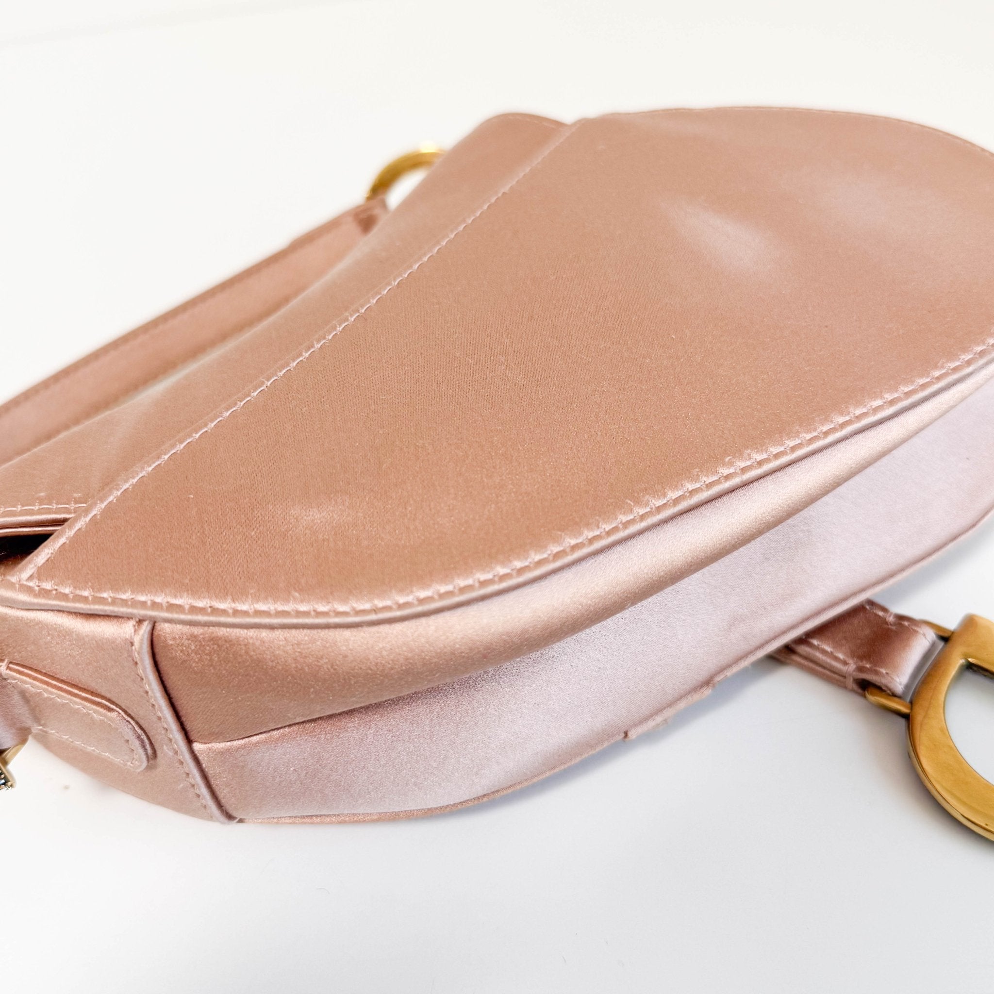 DIOR Mini Saddle Pink Satin Shoulder Bag with Rhinestone Hardware, in , Sold by HIVE PRELOVED - Shoulder Bags, ,