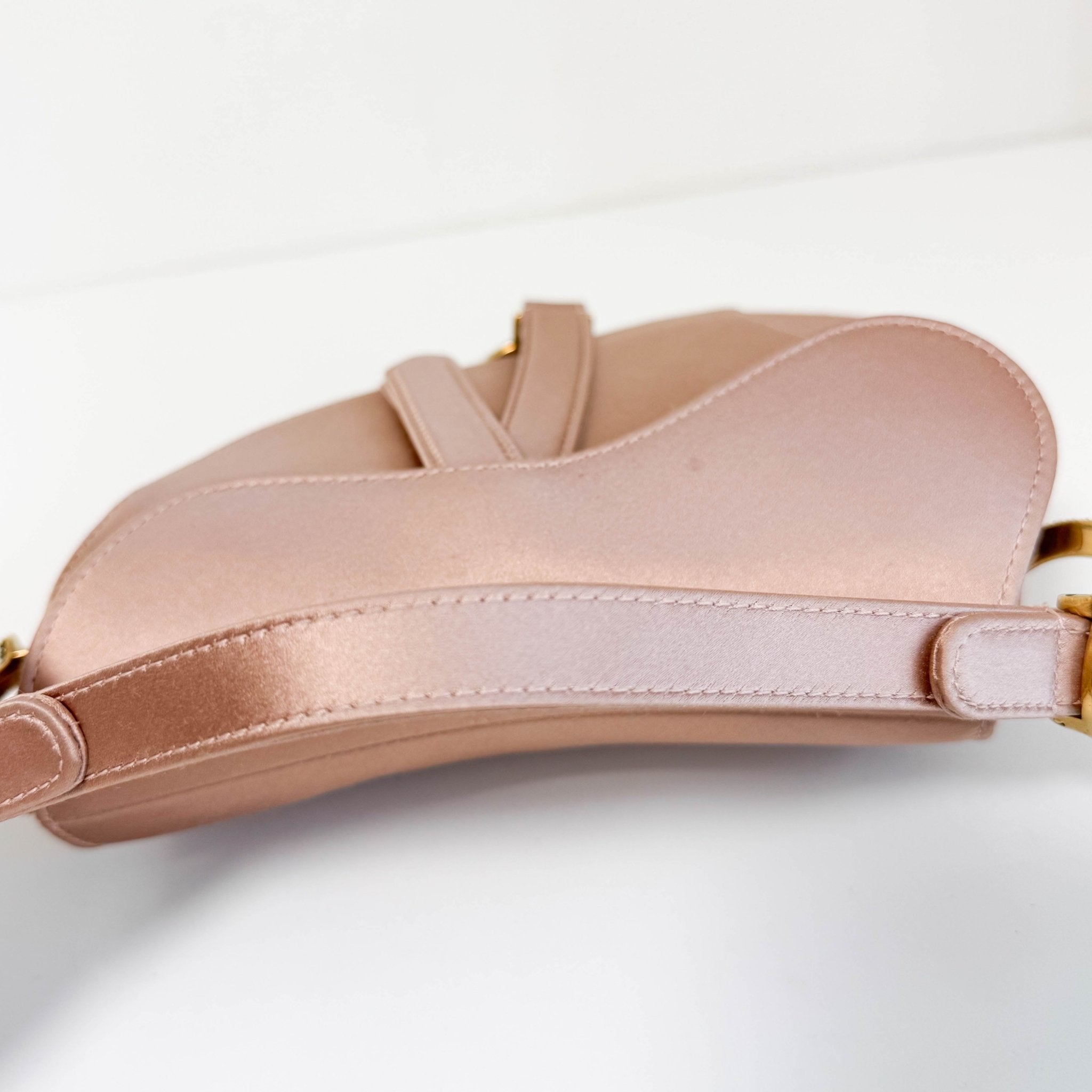 DIOR Mini Saddle Pink Satin Shoulder Bag with Rhinestone Hardware, in , Sold by HIVE PRELOVED - Shoulder Bags, ,