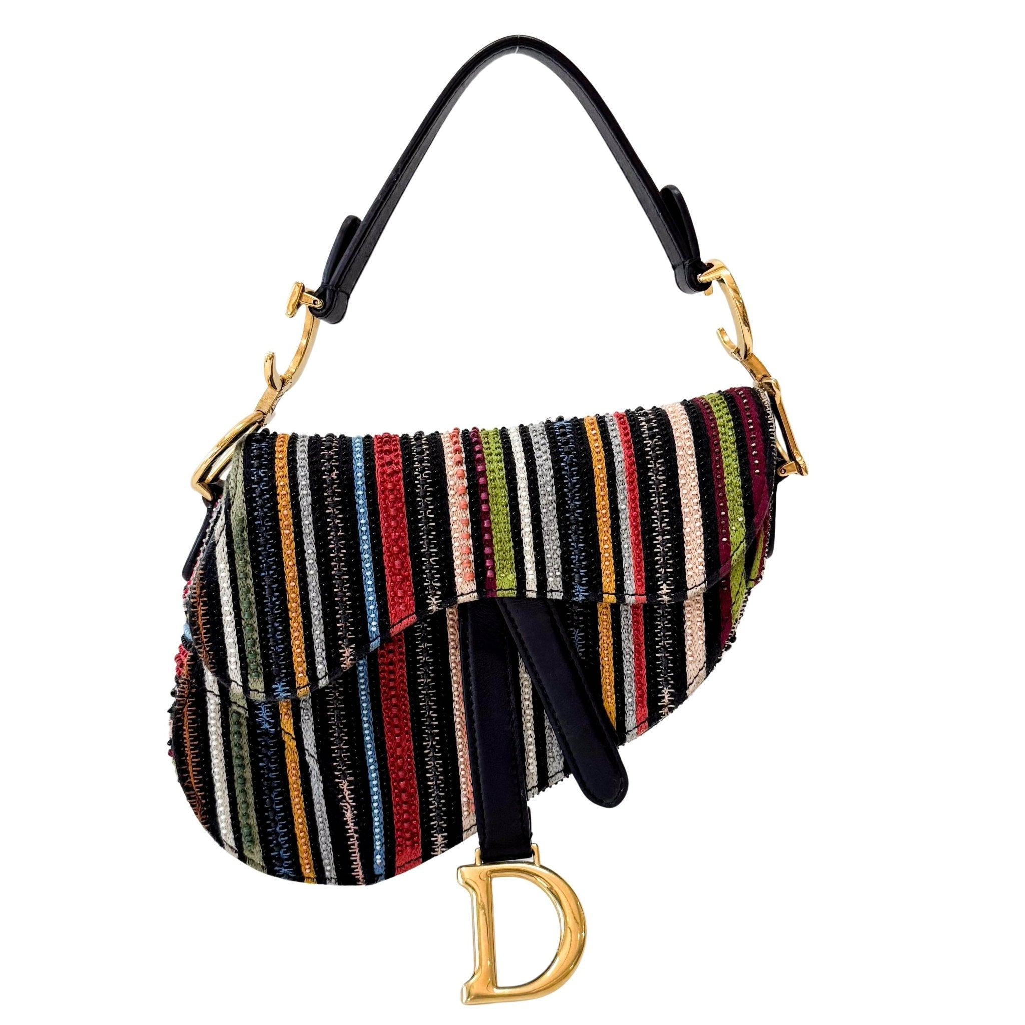 DIOR Multi - colour Beaded Mini Saddle, in , Sold by HIVE PRELOVED - Handle Bags, Shoulder Bags,