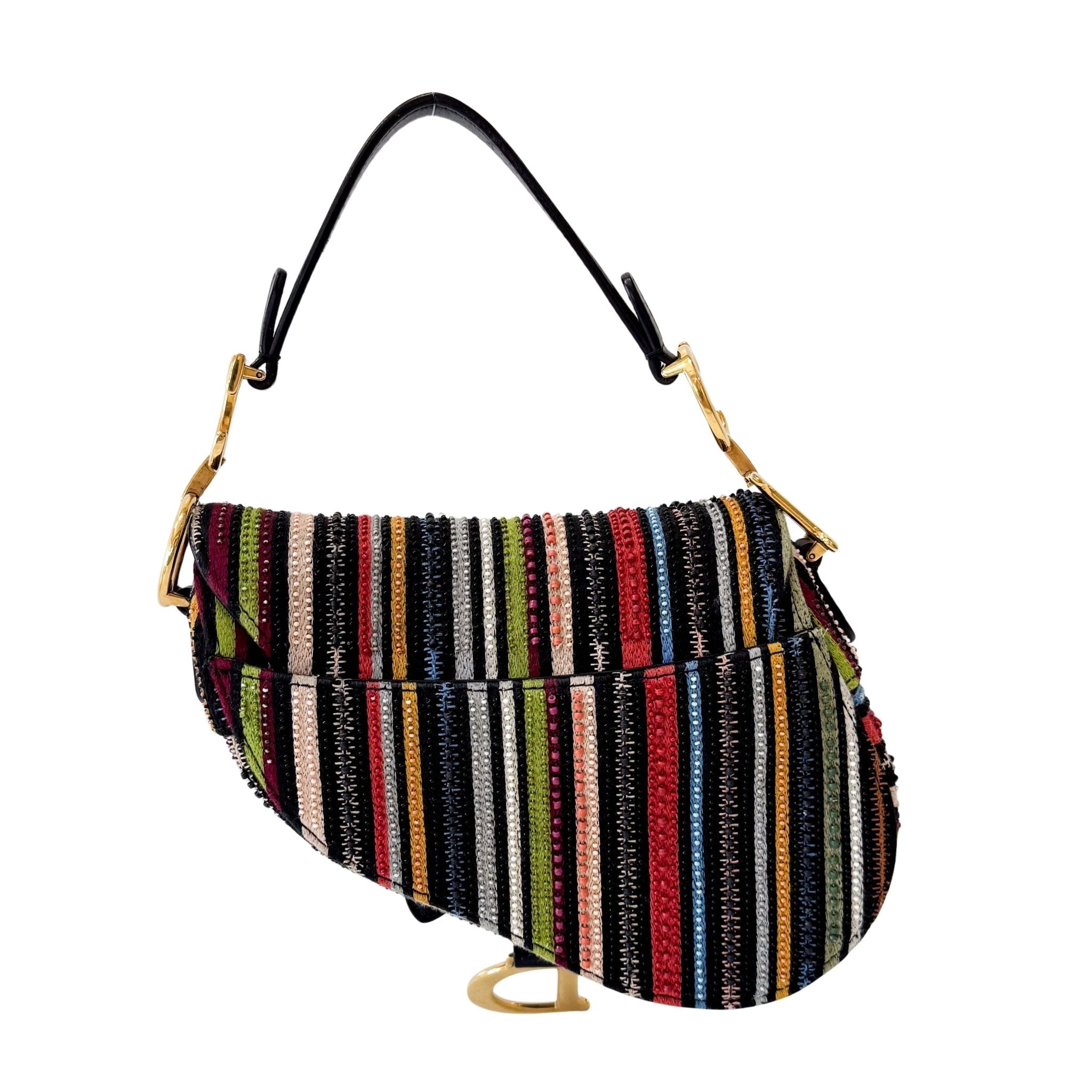 DIOR Multi - colour Beaded Mini Saddle, in , Sold by HIVE PRELOVED - Handle Bags, Shoulder Bags,