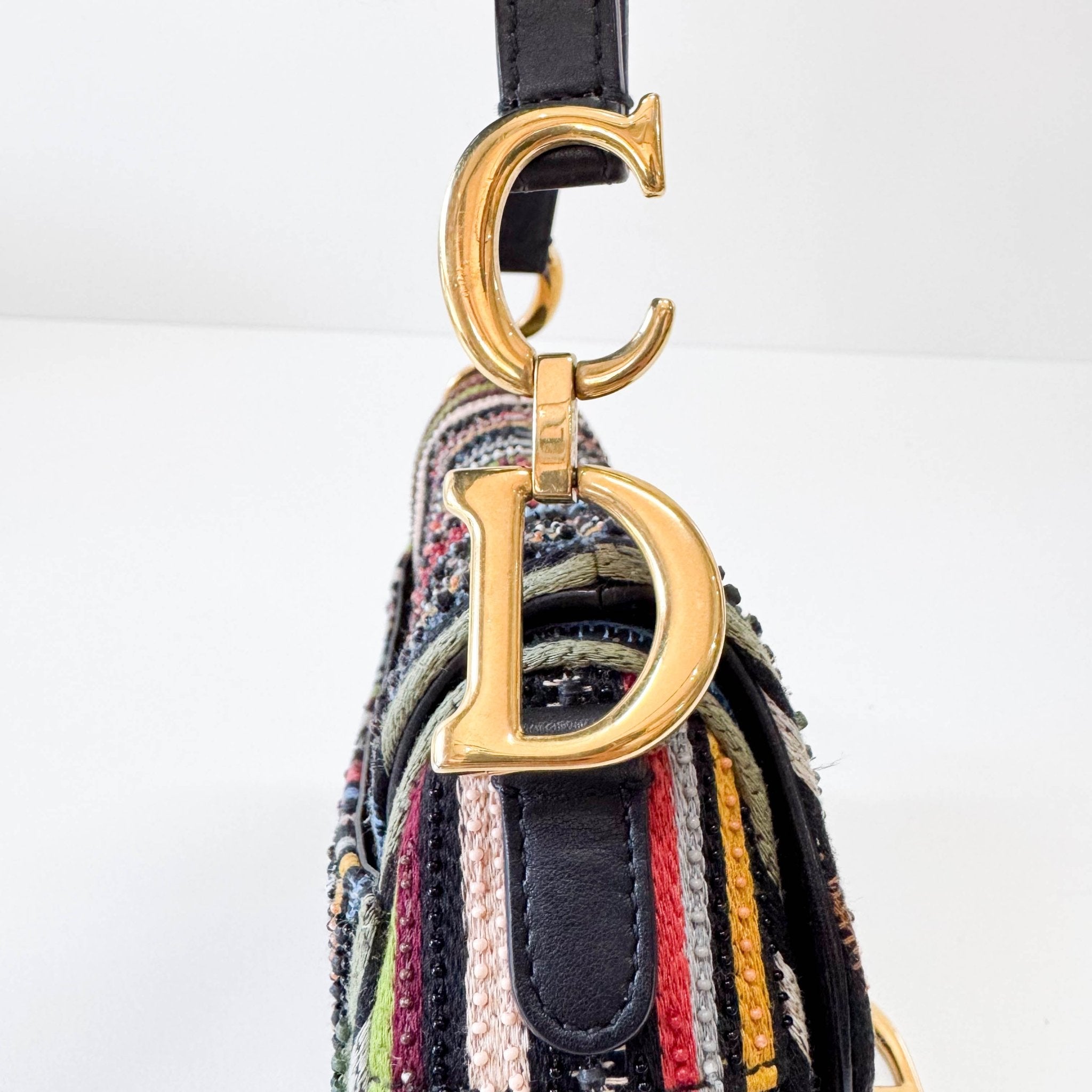 DIOR Multi - colour Beaded Mini Saddle, in , Sold by HIVE PRELOVED - Handle Bags, Shoulder Bags,