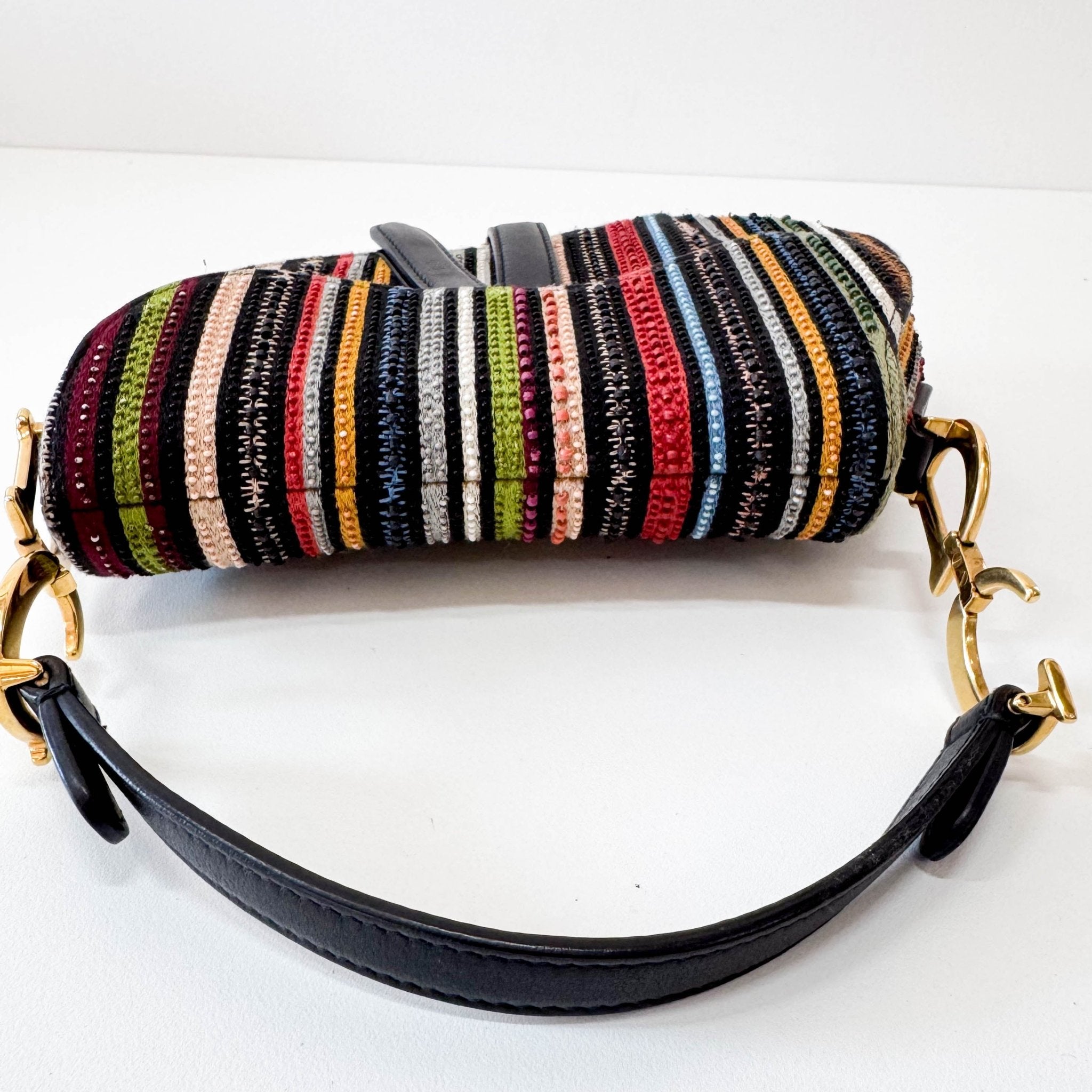 DIOR Multi - colour Beaded Mini Saddle, in , Sold by HIVE PRELOVED - Handle Bags, Shoulder Bags,