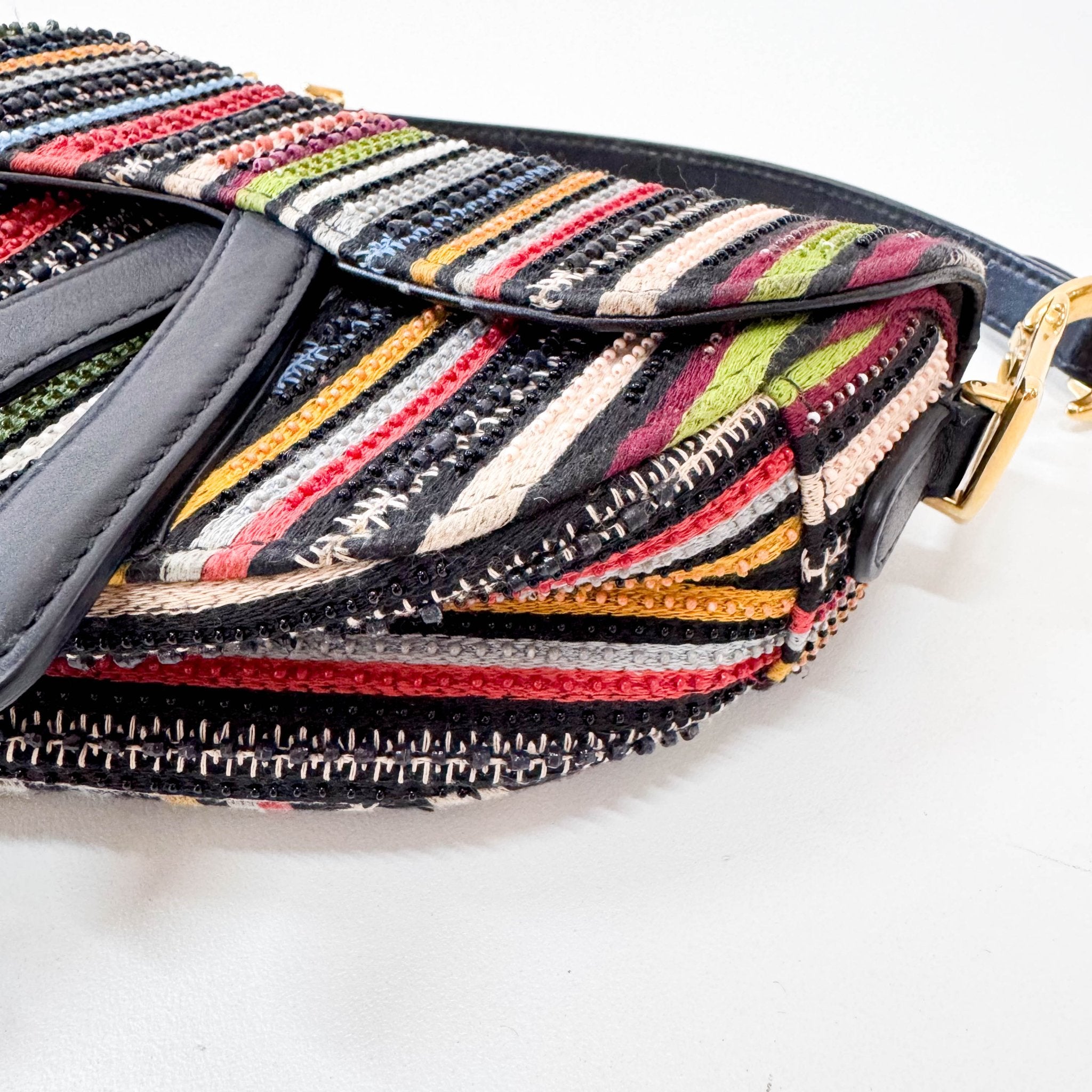 DIOR Multi - colour Beaded Mini Saddle, in , Sold by HIVE PRELOVED - Handle Bags, Shoulder Bags,