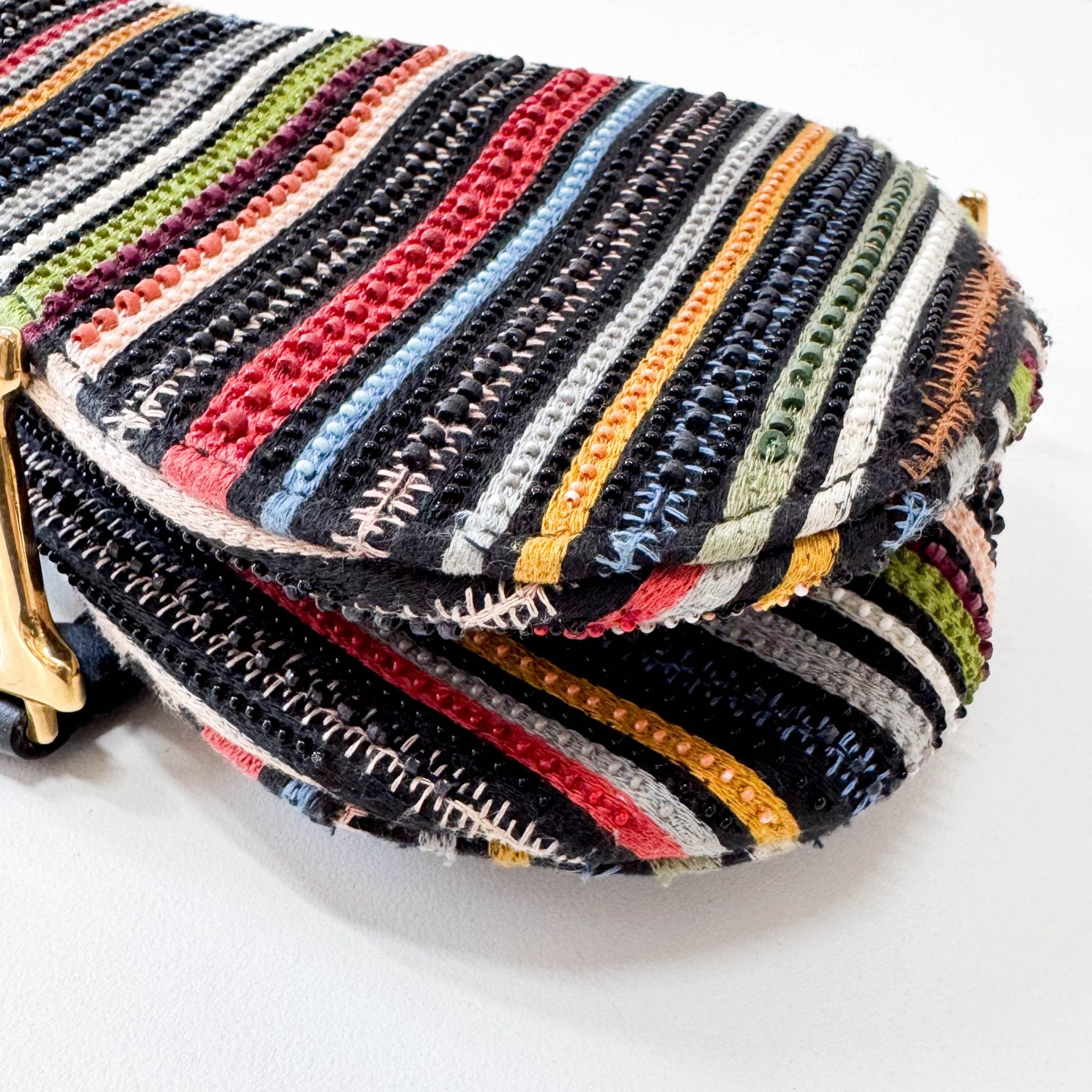 DIOR Multi - colour Beaded Mini Saddle, in , Sold by HIVE PRELOVED - Handle Bags, Shoulder Bags,